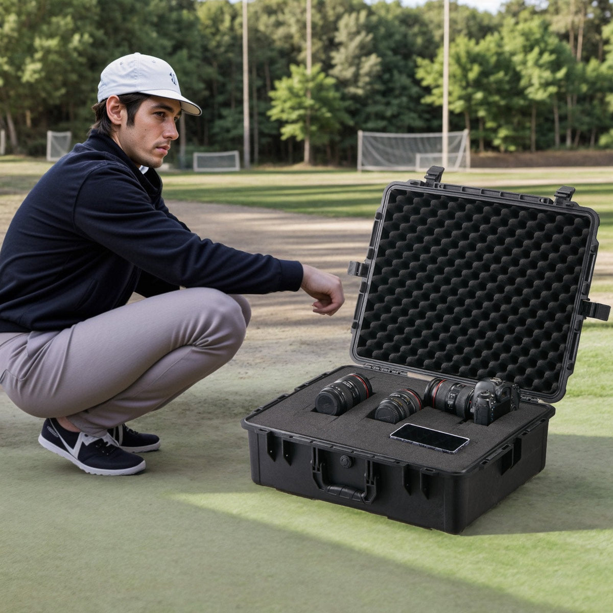 VEVOR Weatherproof Hard Case, Heavy Duty Protective Dry Box Case with