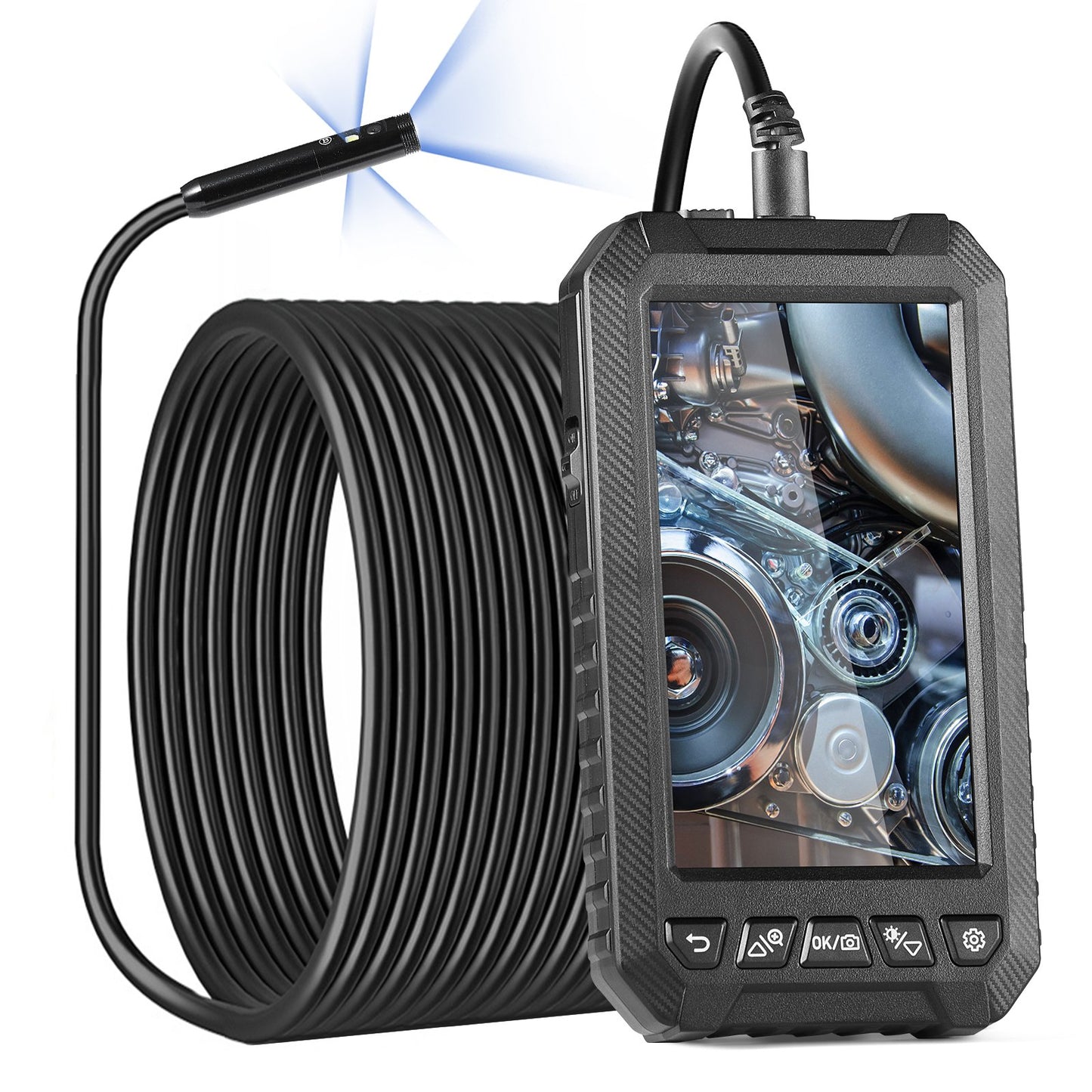 Endoscope Camera with Lights Triple Lens Borescope 1499.6 cm Cable