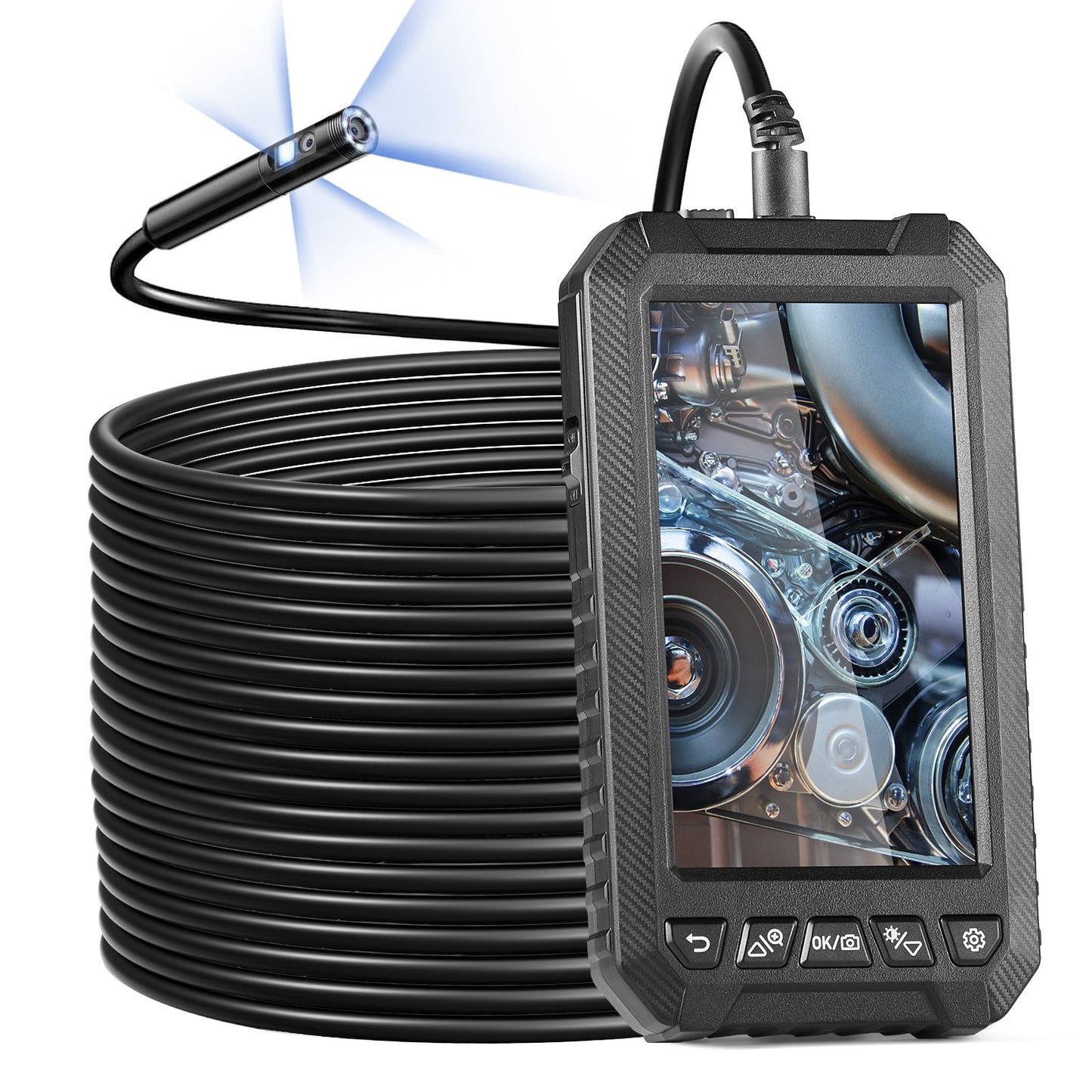 Endoscope Camera with Lights Triple Lens Borescope 1499.6 cm Cable