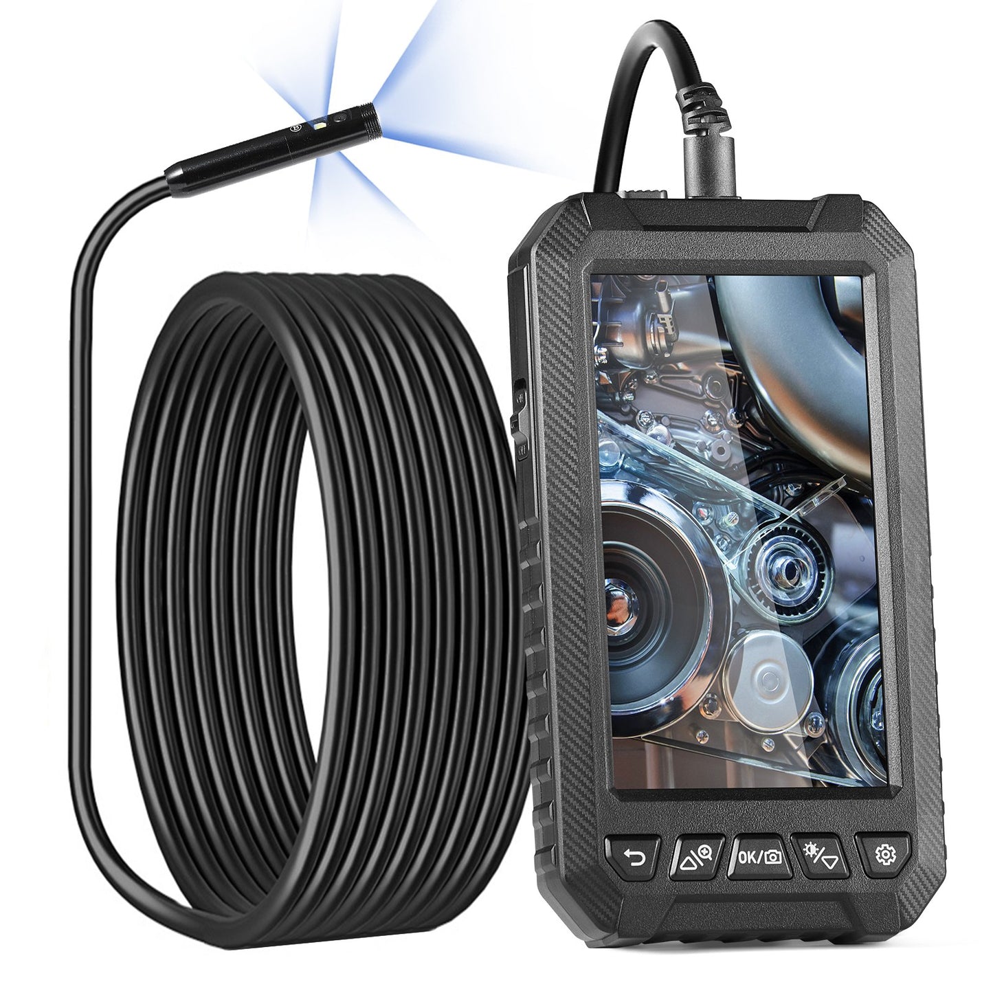 Endoscope Camera with Lights Triple Lens Borescope 499.9 cm Cable 12.7