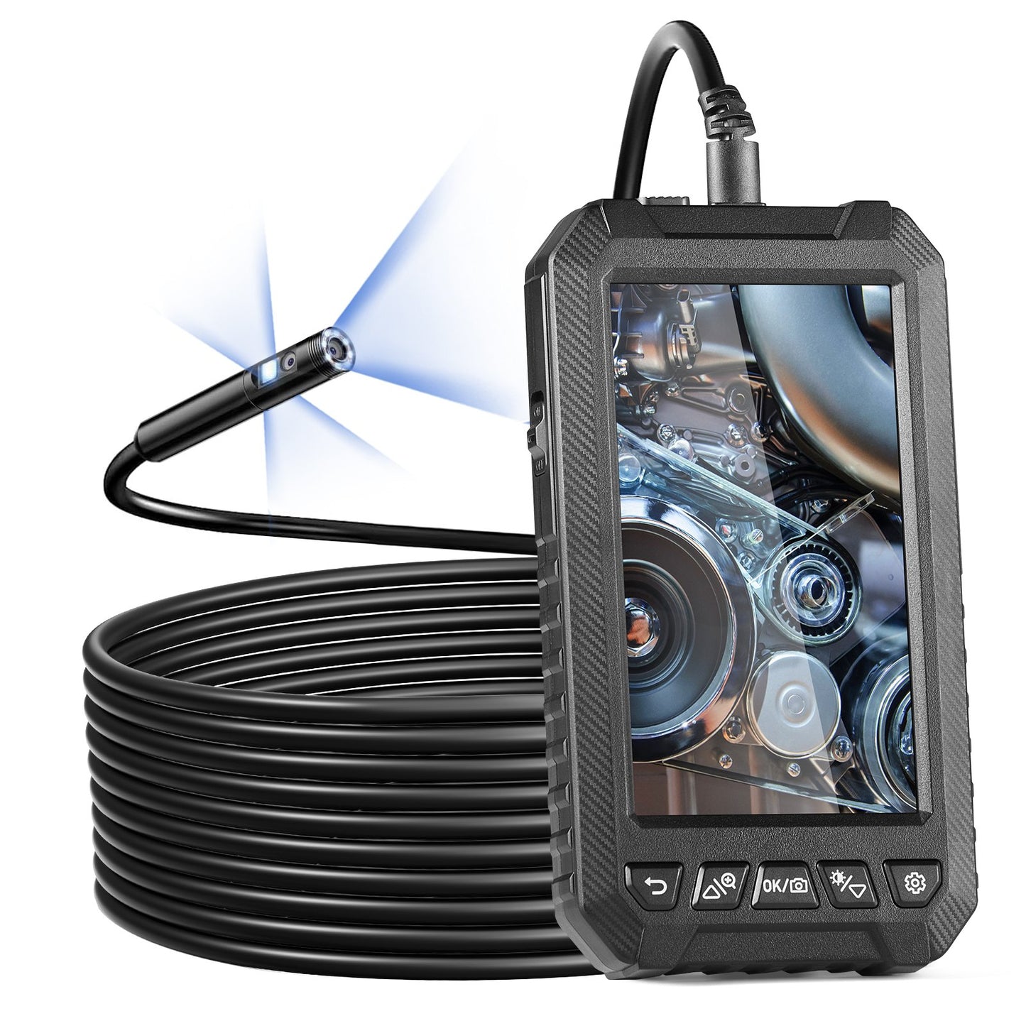 Endoscope Camera with Lights Triple Lens Borescope 499.9 cm Cable 12.7