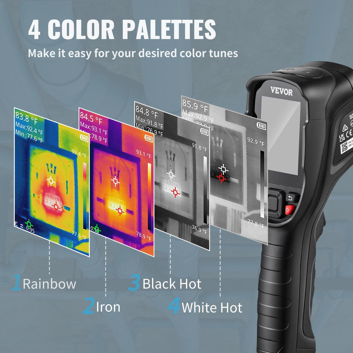 VEVOR Infrared Thermal Imager Thermal Camera IR Resolution 240x180 7.1
