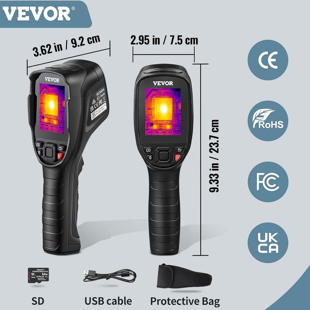 VEVOR Thermal Imaging Camera, 320 x 240 Pixels Super Resolution with