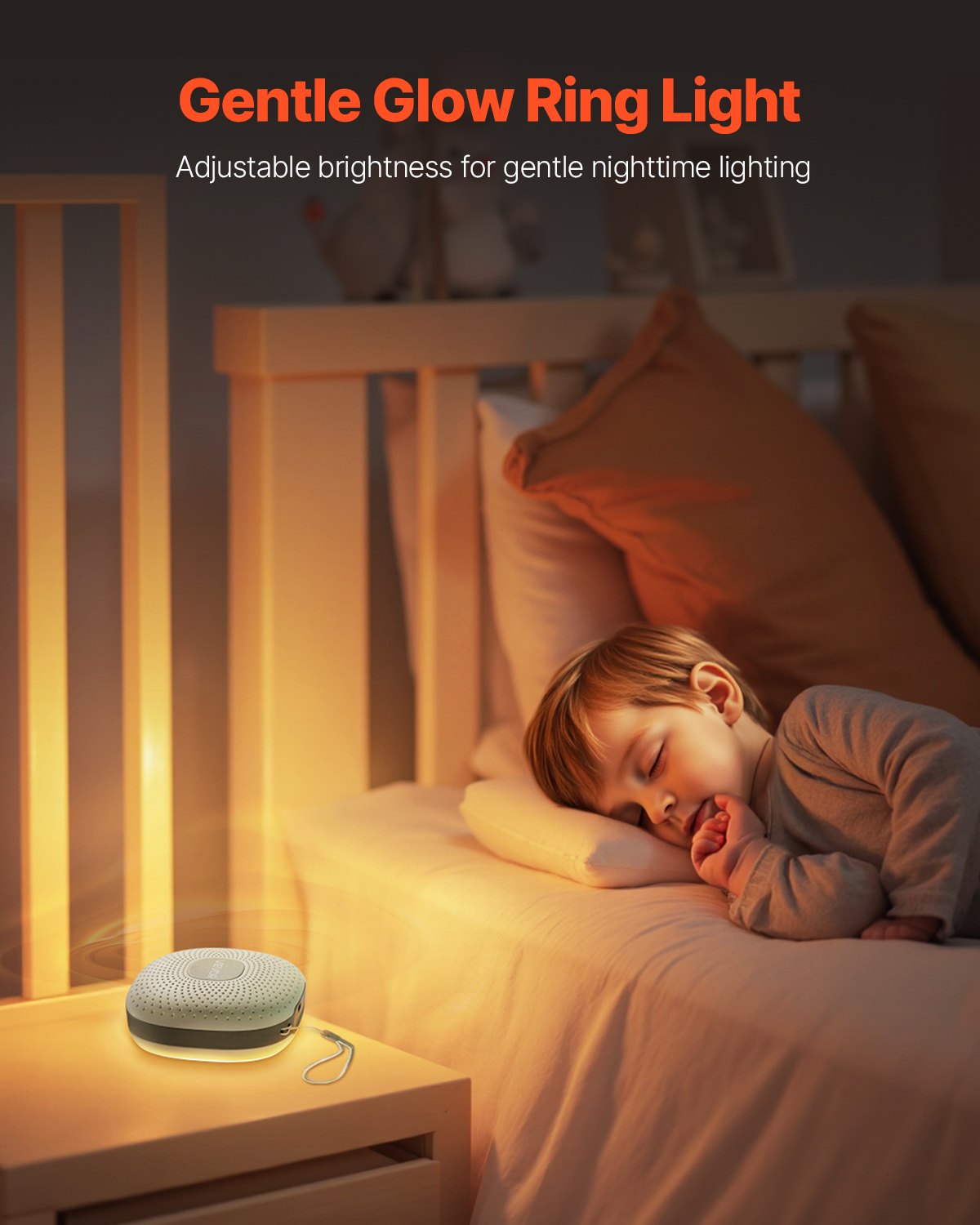 Sound Machine, 21 Soothing Sleep Sounds, 3-in-1 Portable and Hangable