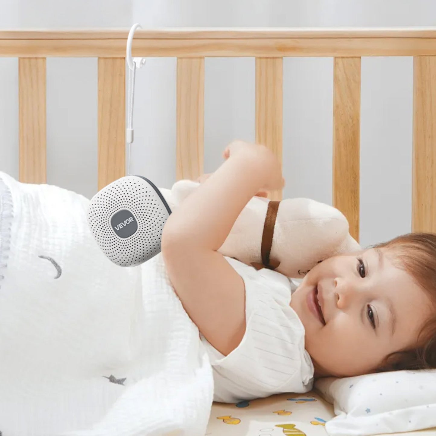 Sound Machine, 21 Soothing Sleep Sounds, 3-in-1 Portable and Hangable