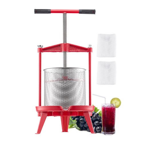VEVOR 3.69 Gal/14L Fruit Wine Press, Stainless Steel Basket with