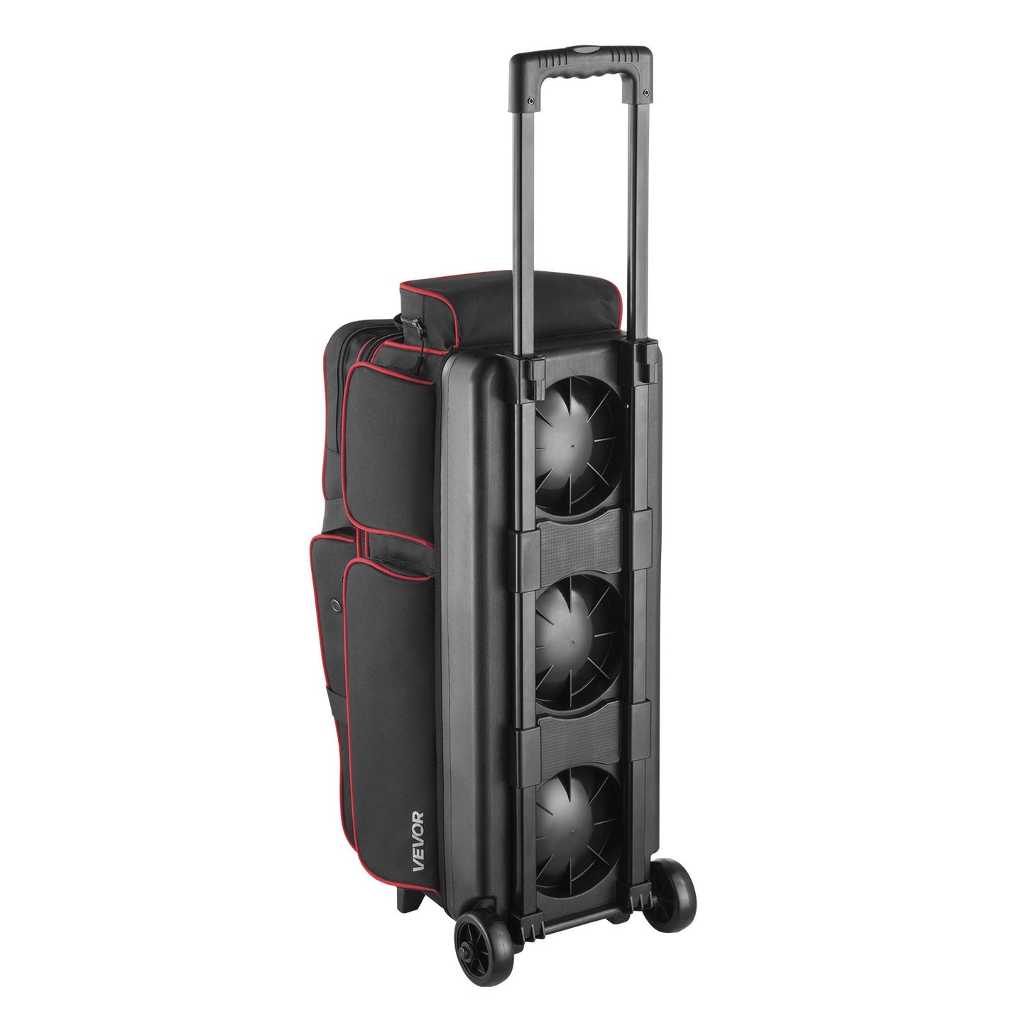 Bowling Ball Bag, 3 Ball Double Roller Bowling Bag with Wheels,