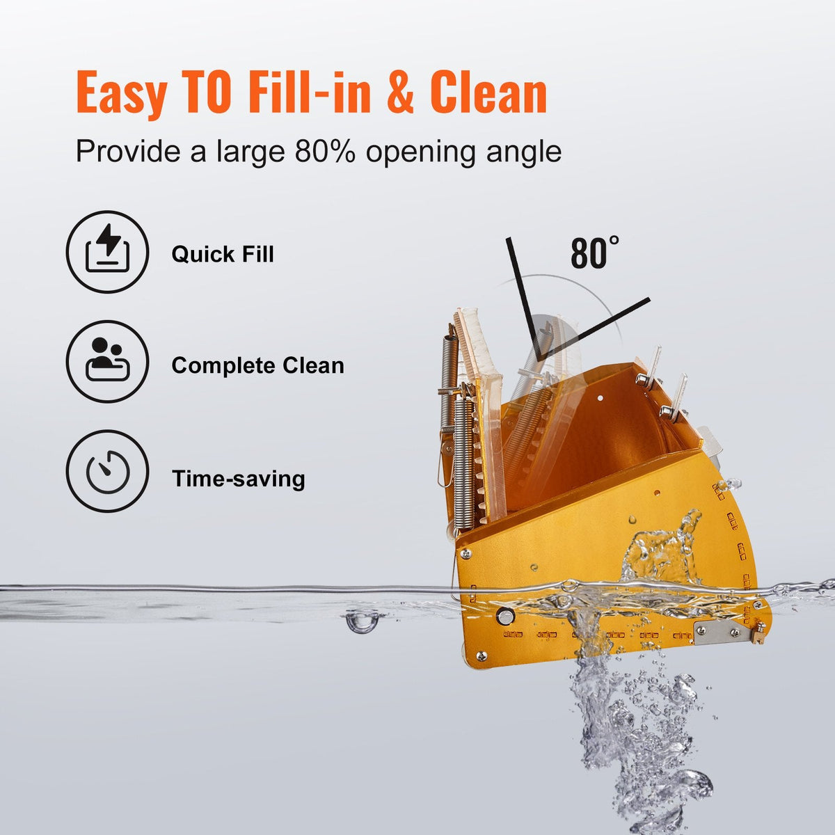VEVOR Drywall Flat Box, 10-Inch Wide Quick Clean, Aluminum Finishing