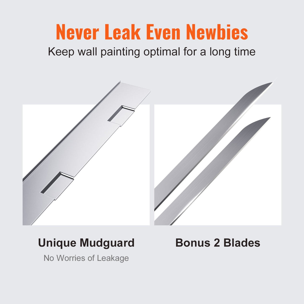 VEVOR Drywall Flat Box, 10-Inch Wide Quick Clean, Aluminum Finishing
