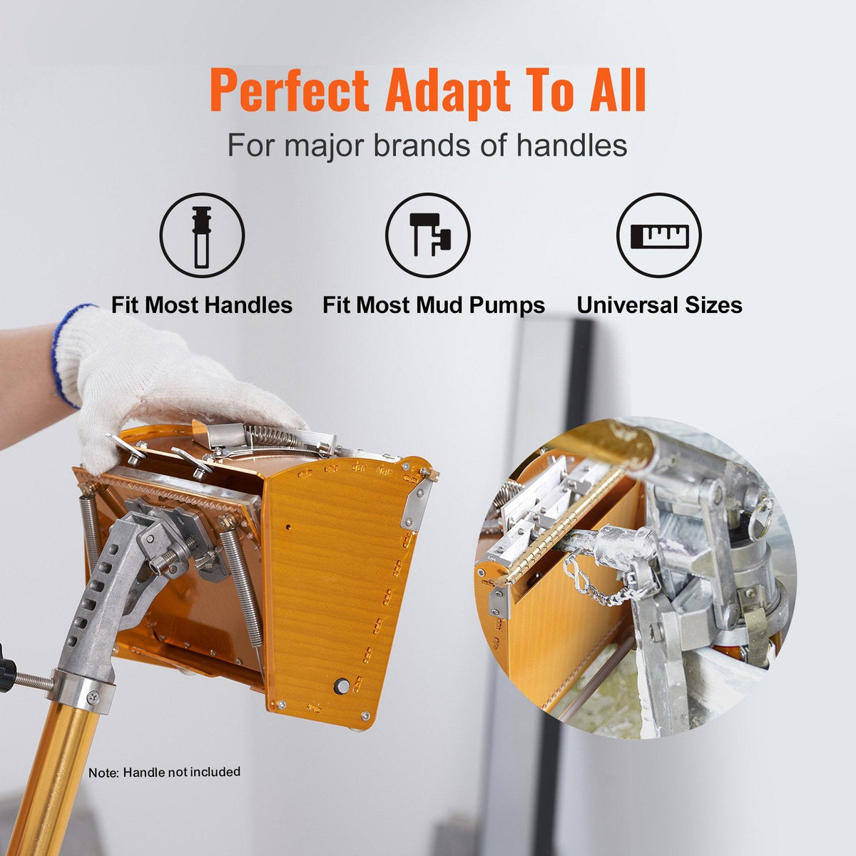VEVOR Drywall Flat Box, 10-Inch Wide Quick Clean, Aluminum Finishing