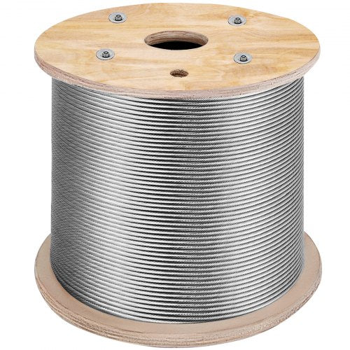 VEVOR Stainless Steel Cable 3/16"x 1000ft, T316 Marine Grade Deck