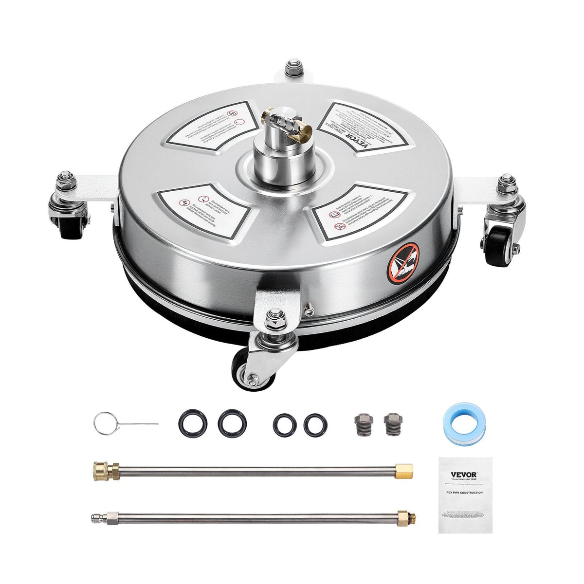 VEVOR 14" Pressure Washer Surface Cleaner, Stainless Steel Pressure