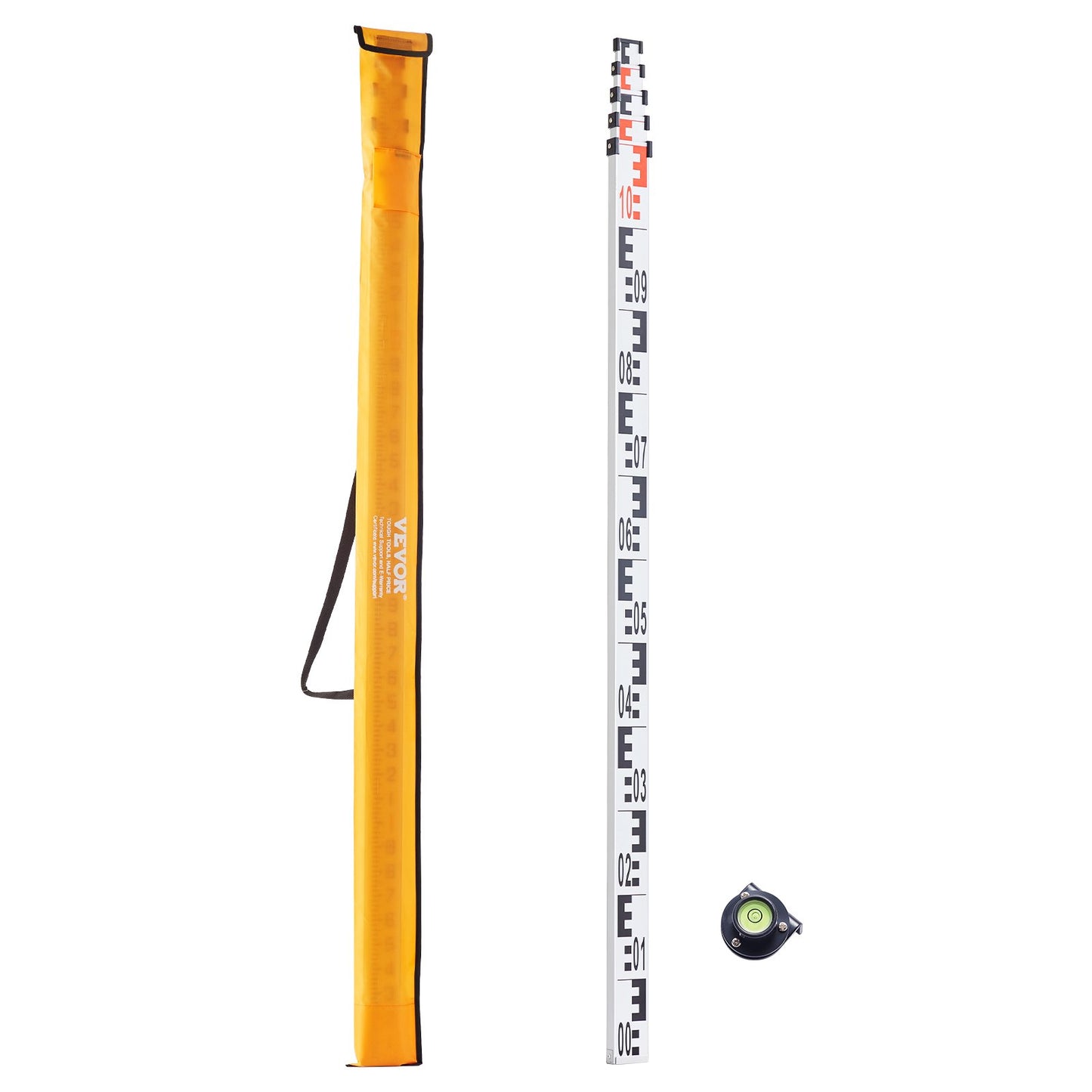 Aluminum Grade Rod, 5M Metric Telescopic Measuring Rod, Double-Sided