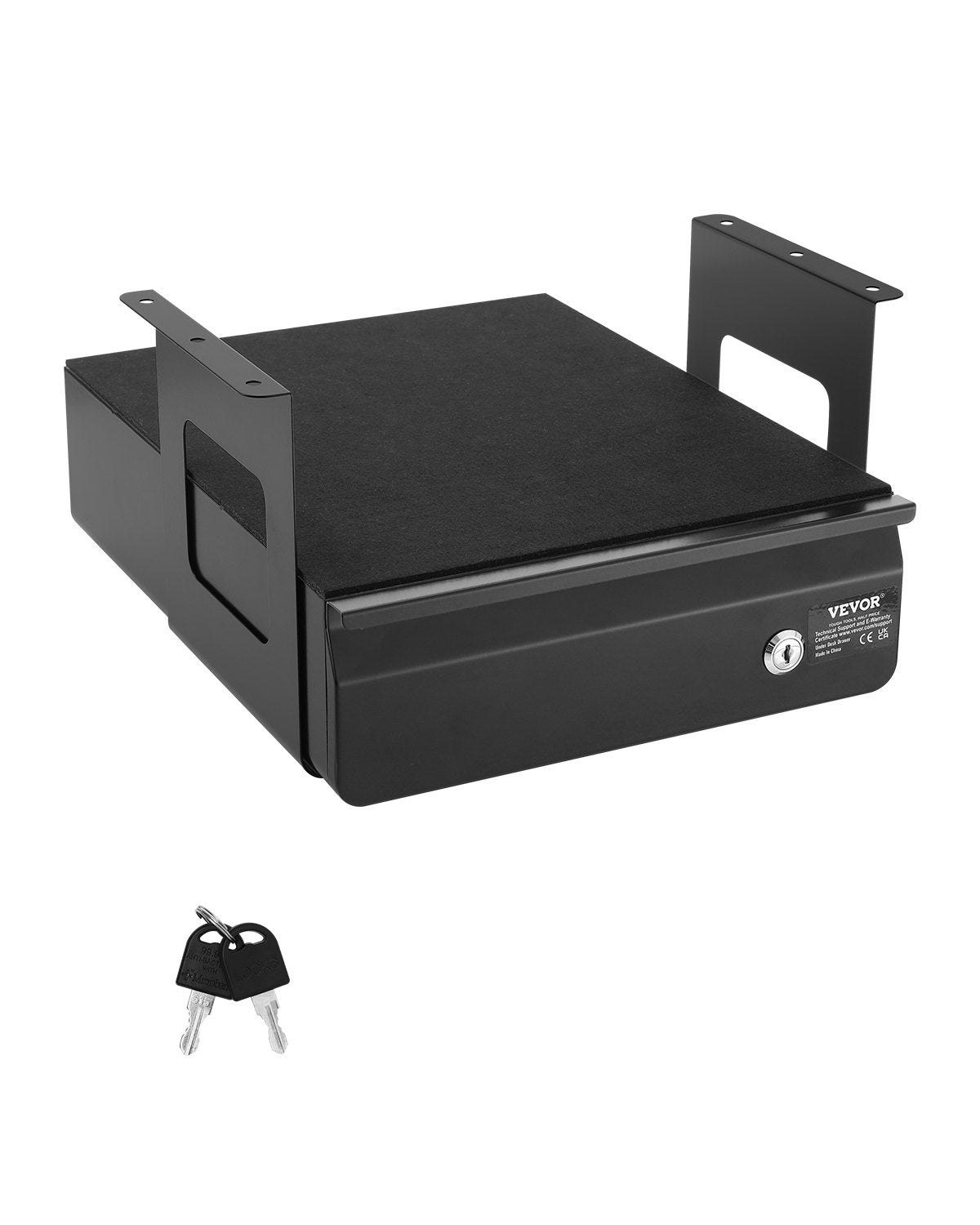 VEVOR 13" Wide Under Desk Drawer Slide Out, Under Desk Mounted Pull-ou