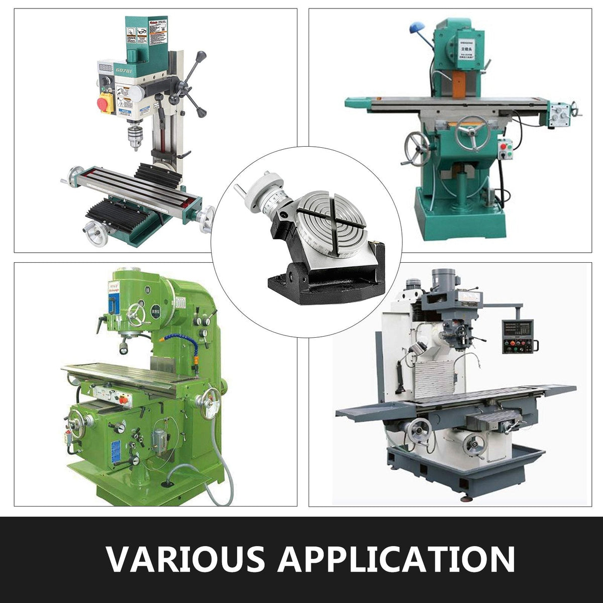 VEVOR Rotary Table 4 INCH/100 MM Horizontal Vertical Rotary Table