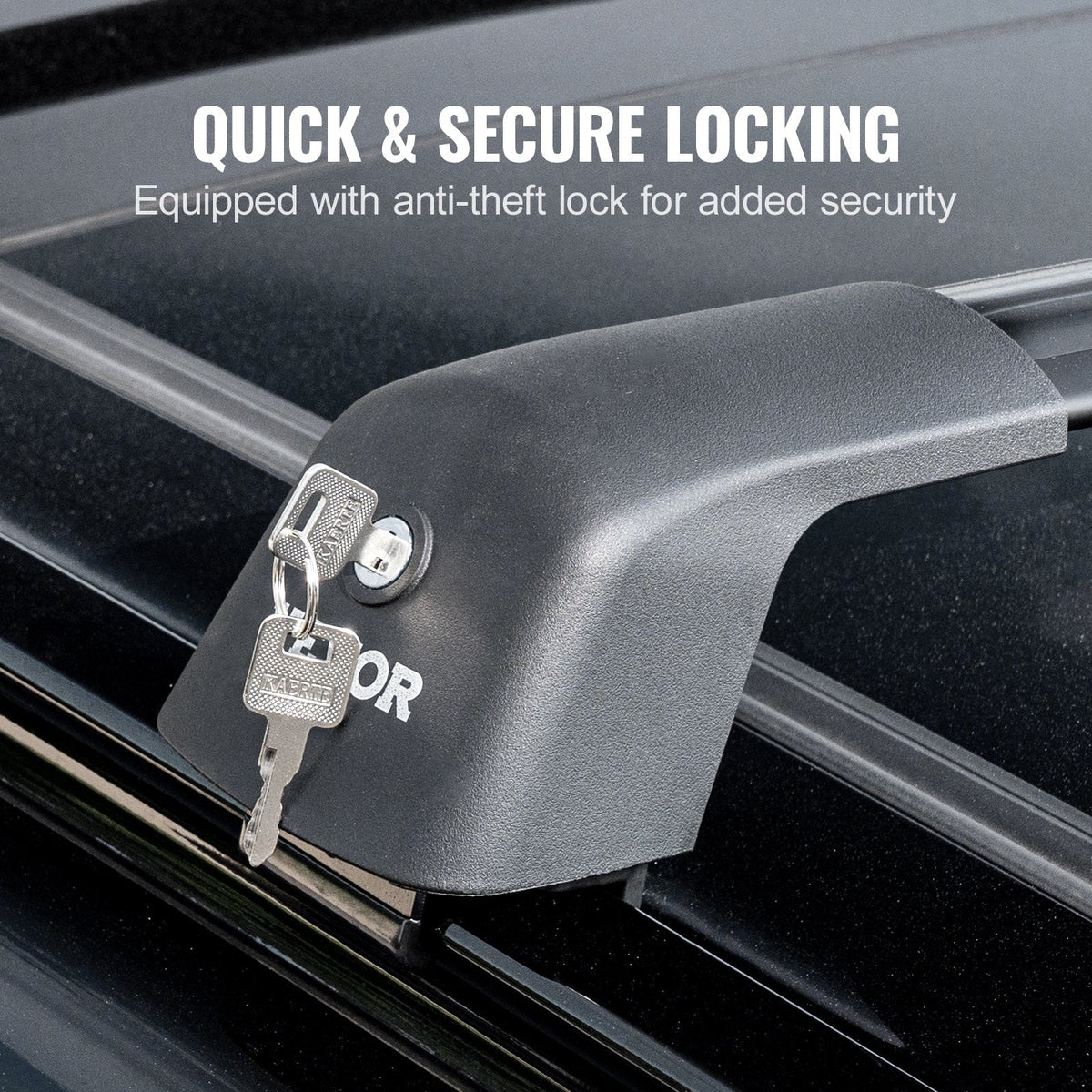 VEVOR Universal Roof Rack Crossbar Max 122.9 cm Fits Grooved Side