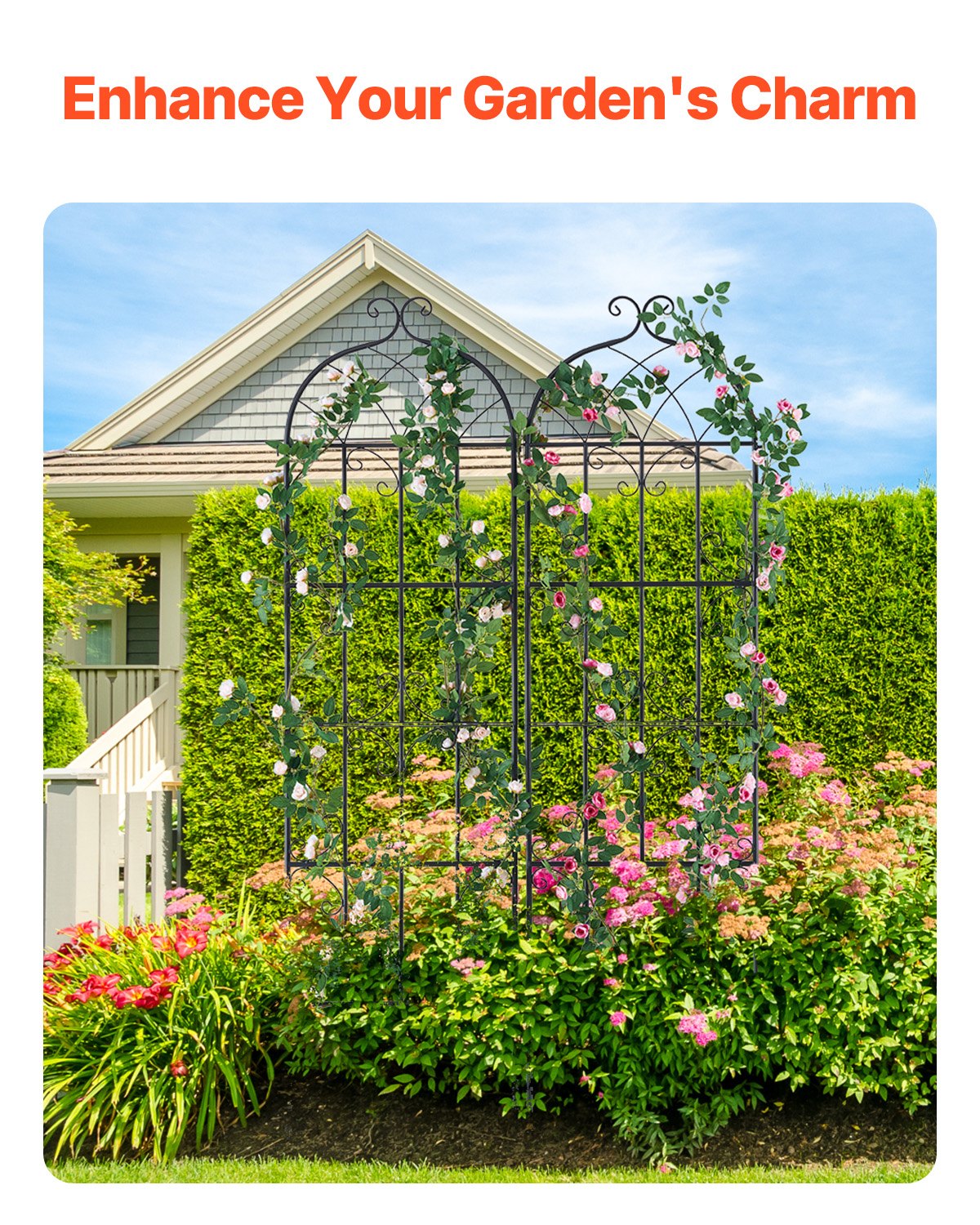 VEVOR Garden Trellis for Climbing Plants, 71 x 20 in, 2 Packs