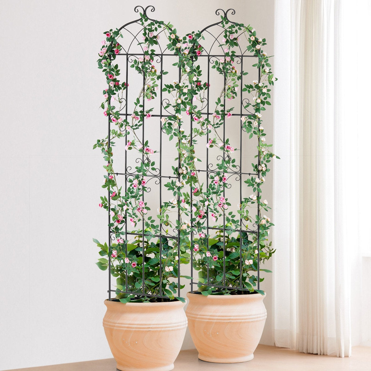 VEVOR Garden Trellis for Climbing Plants, 87 x 20 in, 4 Packs
