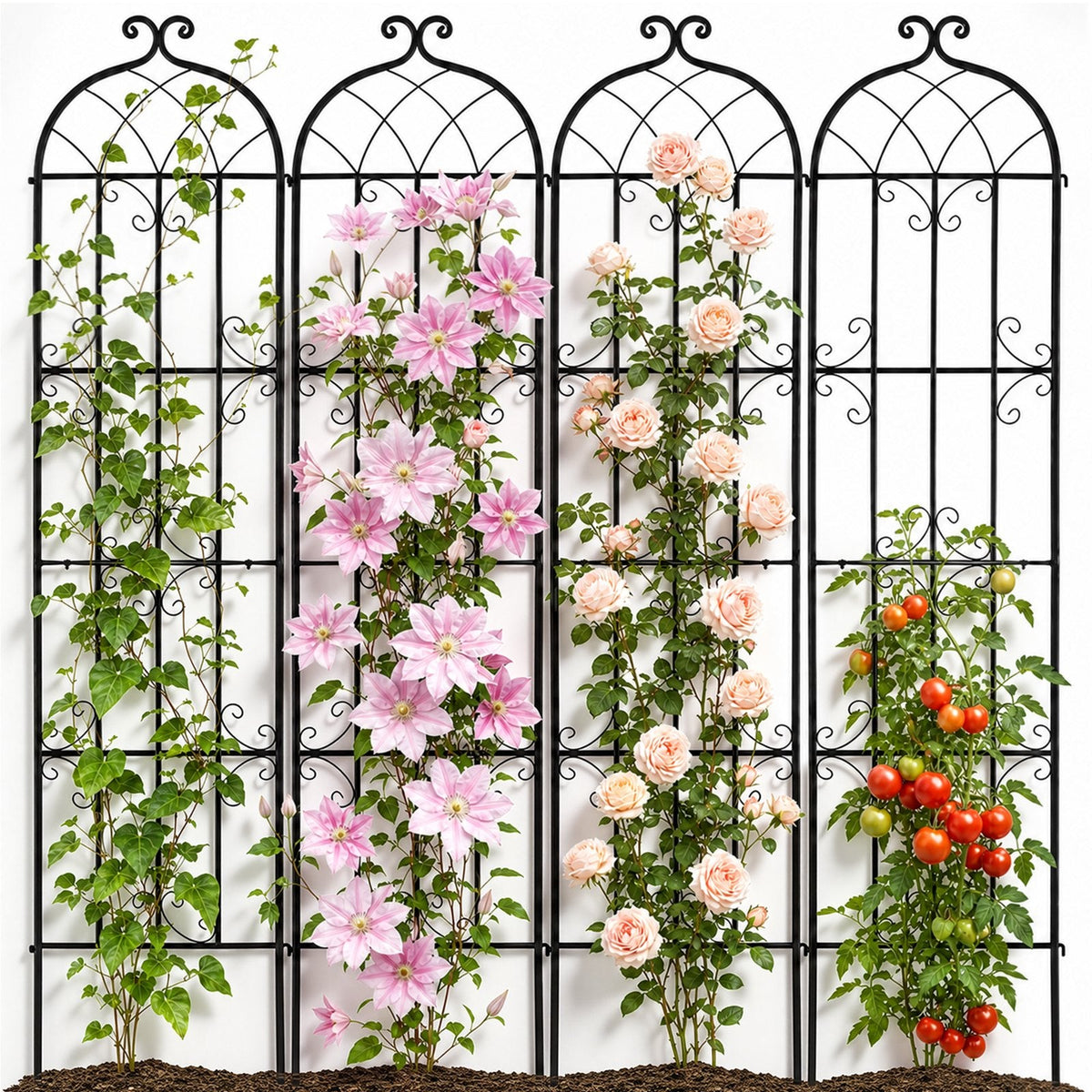VEVOR Garden Trellis for Climbing Plants, 87 x 20 in, 4 Packs