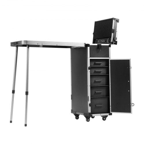 Professional Makeup Train Case Aluminum Cosmetic Case, Workbench With