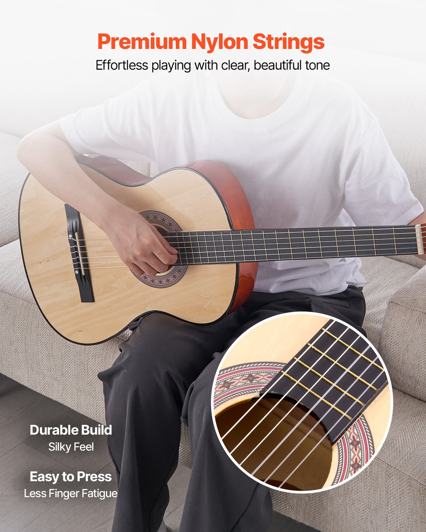 Classical Guitar, 960 mm, Wood Classical Guitar Starter Kit for