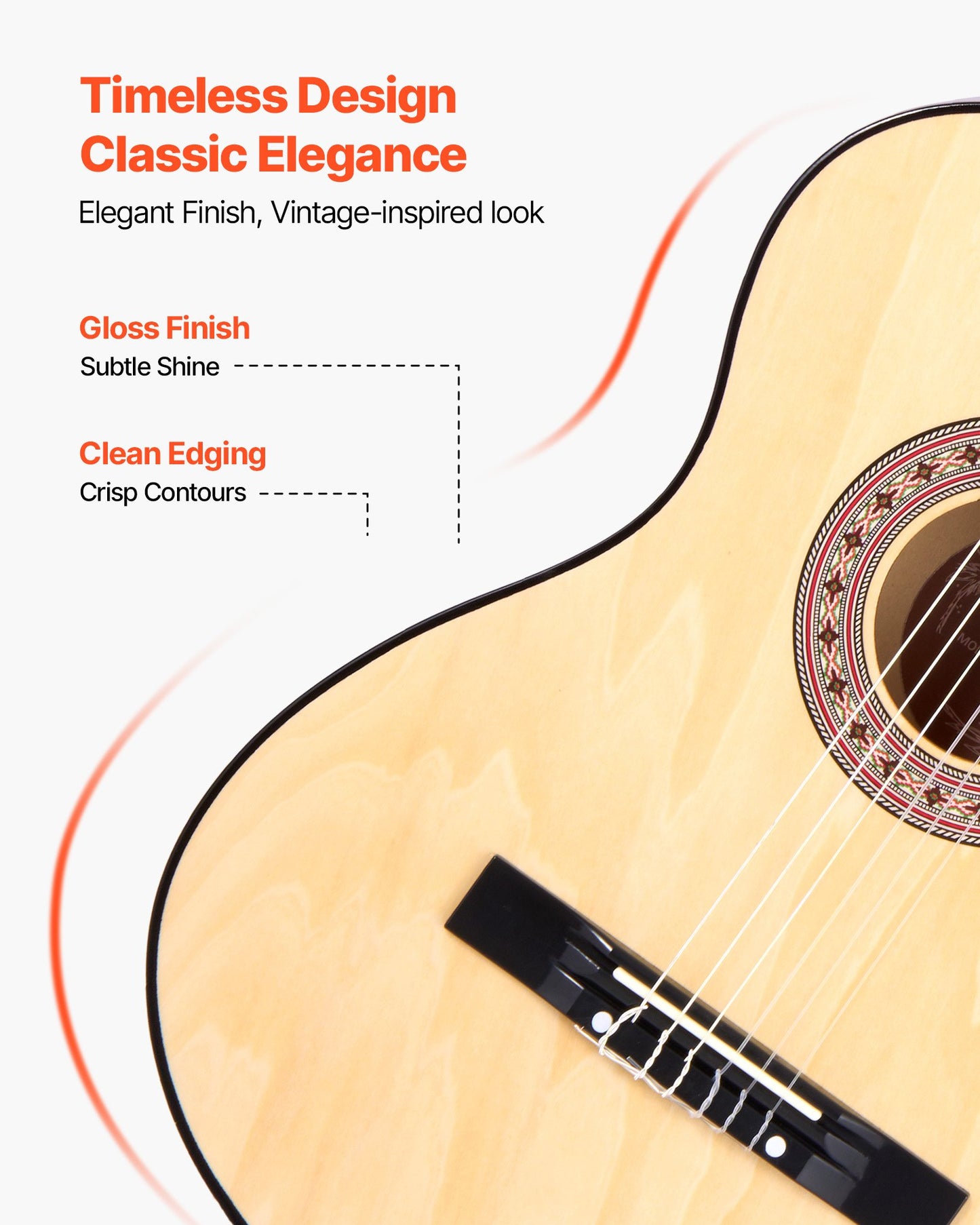 Classical Guitar, 960 mm, Wood Classical Guitar Starter Kit for