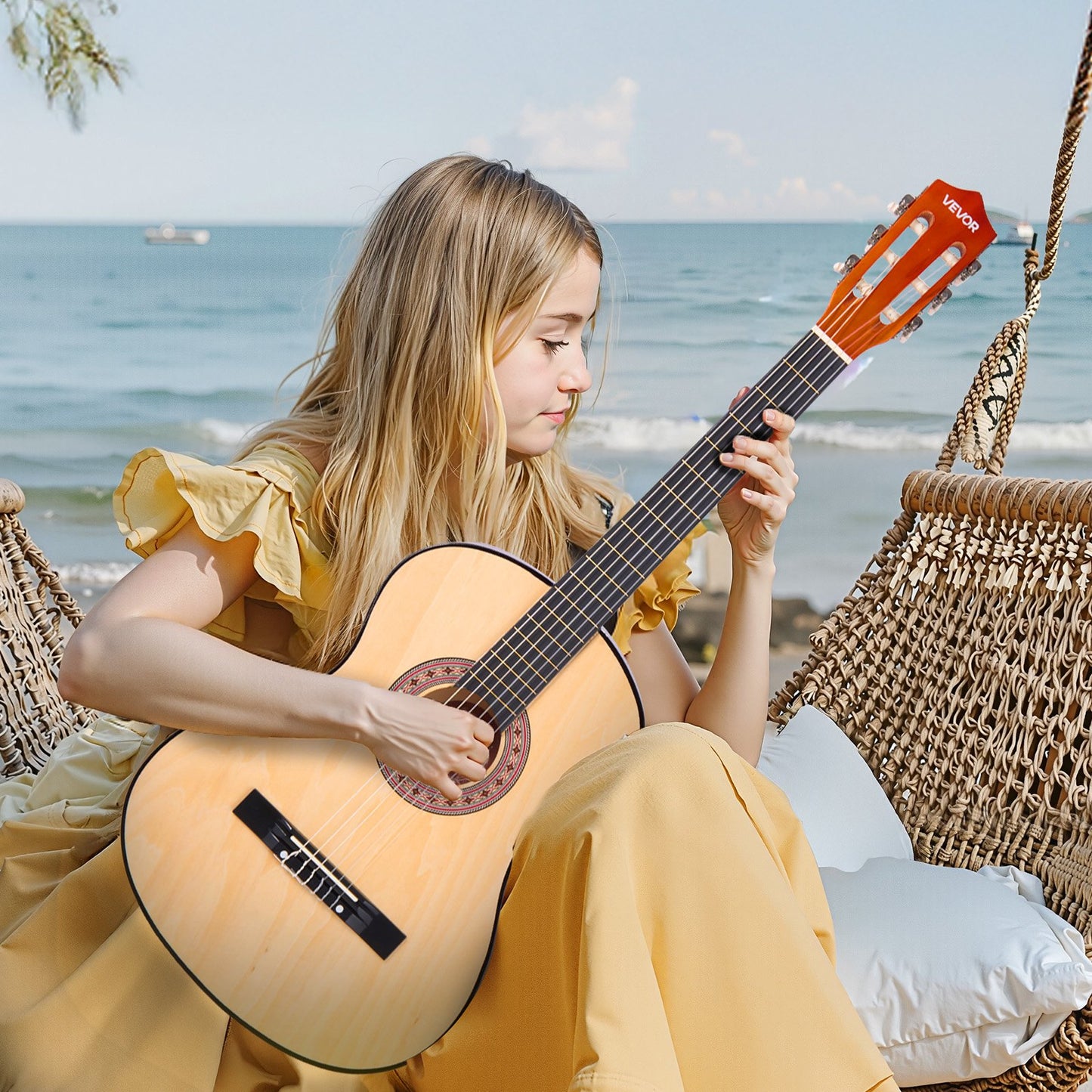Classical Guitar, 960 mm, Wood Classical Guitar Starter Kit for