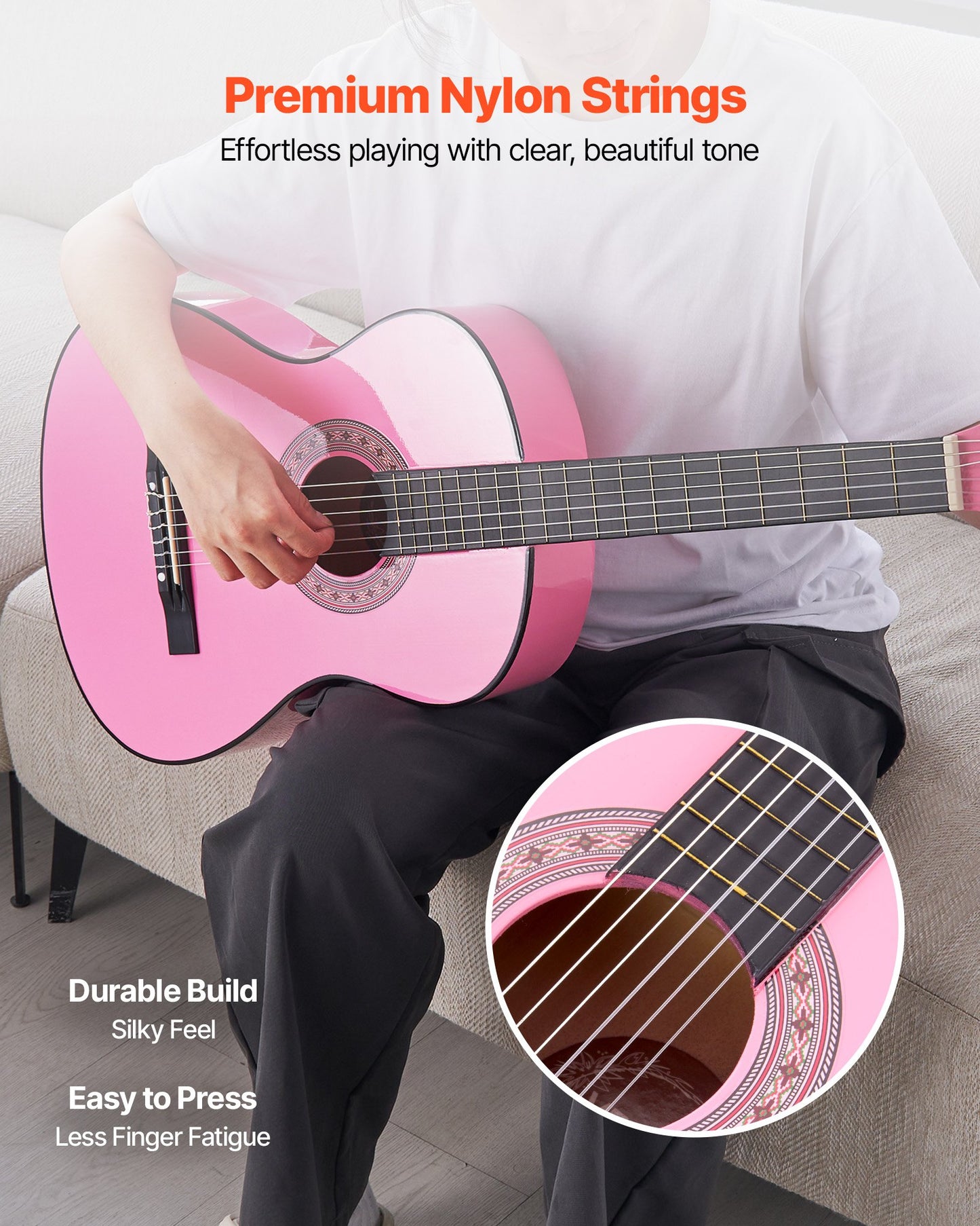 Classical Guitar, 960 mm, Wood Classical Guitar Starter Kit for