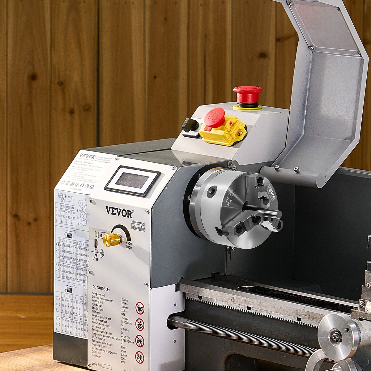 VEVOR 3-Jaw Lathe Chuck, 6 Inch (160 mm), Self-Centering Chuck with 1