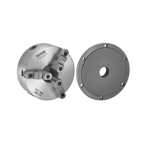 VEVOR 3-Jaw Lathe Chuck, 8 Inch (200 mm), Self-Centering Chuck with 2