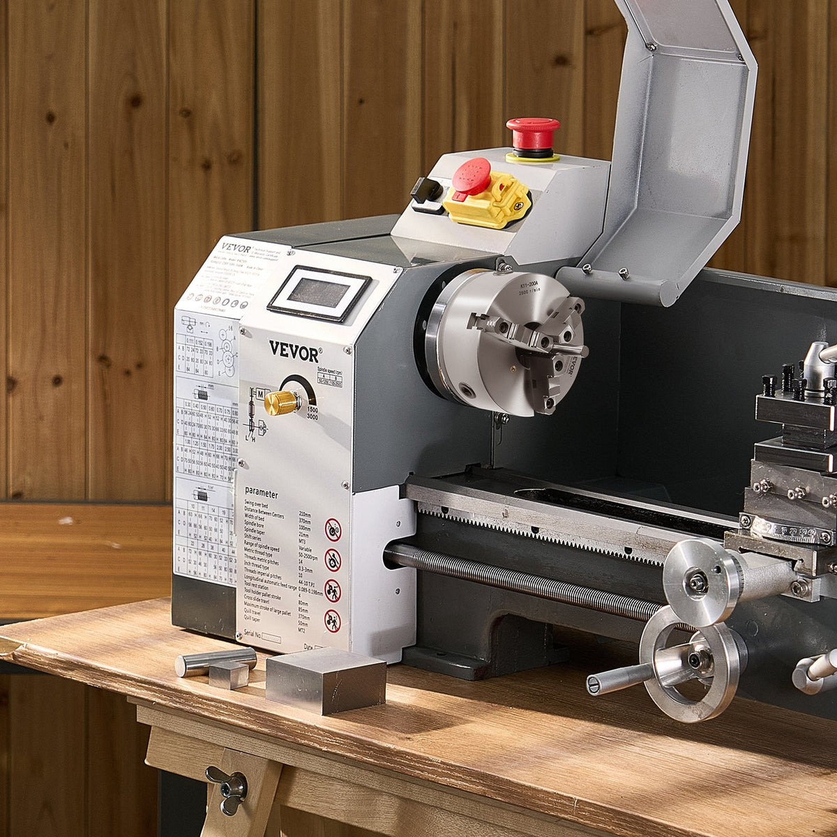 VEVOR 3-Jaw Lathe Chuck, 8 Inch (200 mm), Self-Centering Chuck with 2