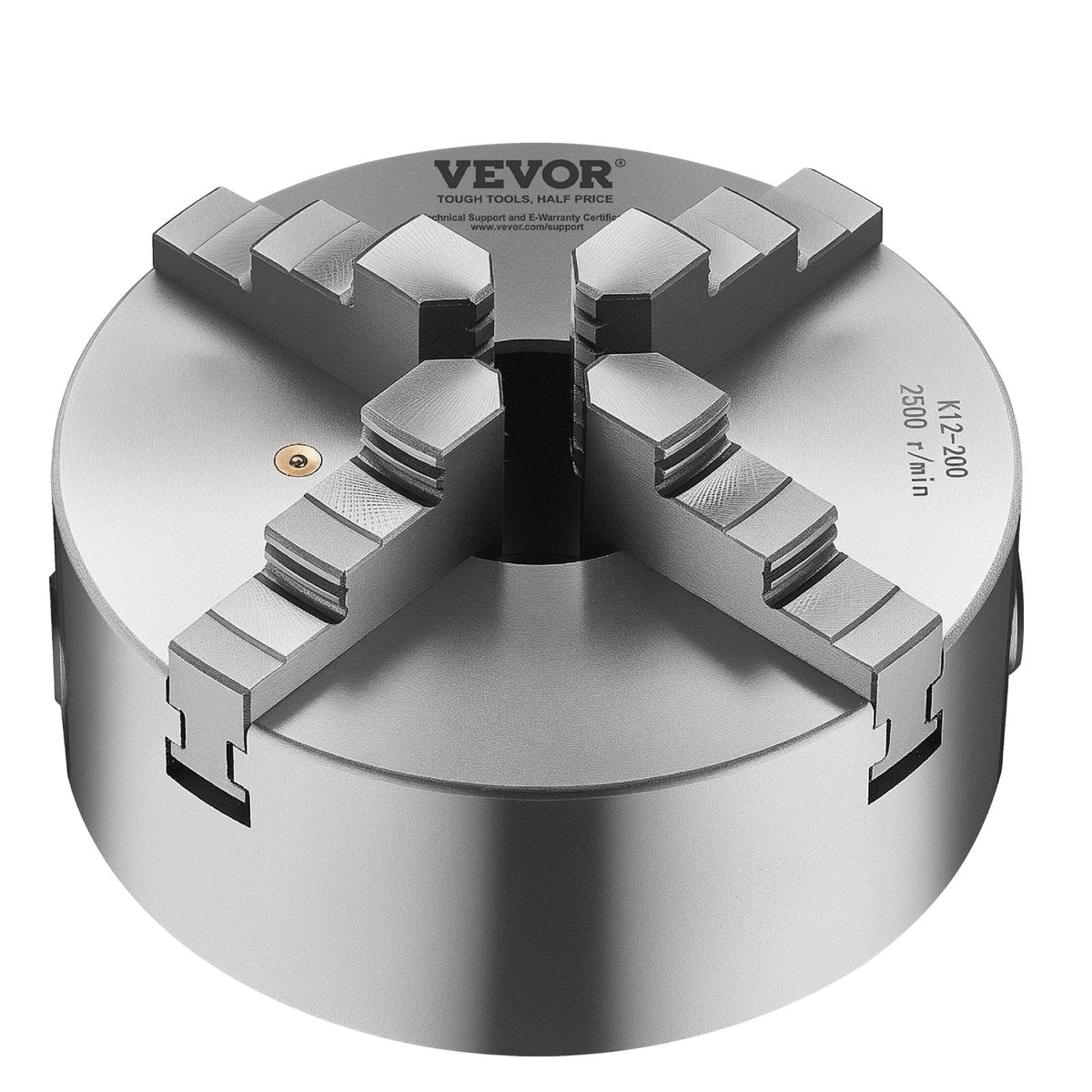 VEVOR 4-Jaw Lathe Chuck, 8 Inch (200 mm), Self-Centering Chuck with 1