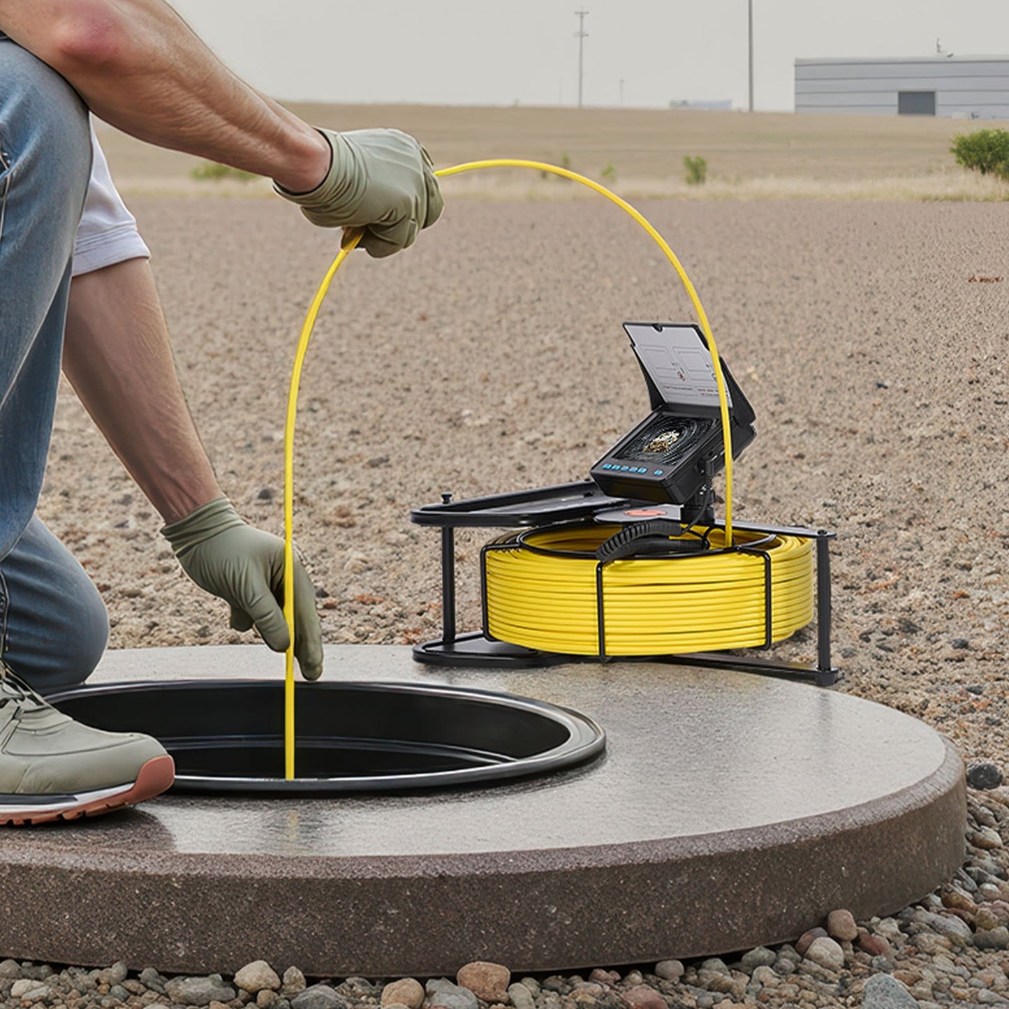 Sewer Camera, 30m Drain Inspection Camera, IP68 Waterproof Snake