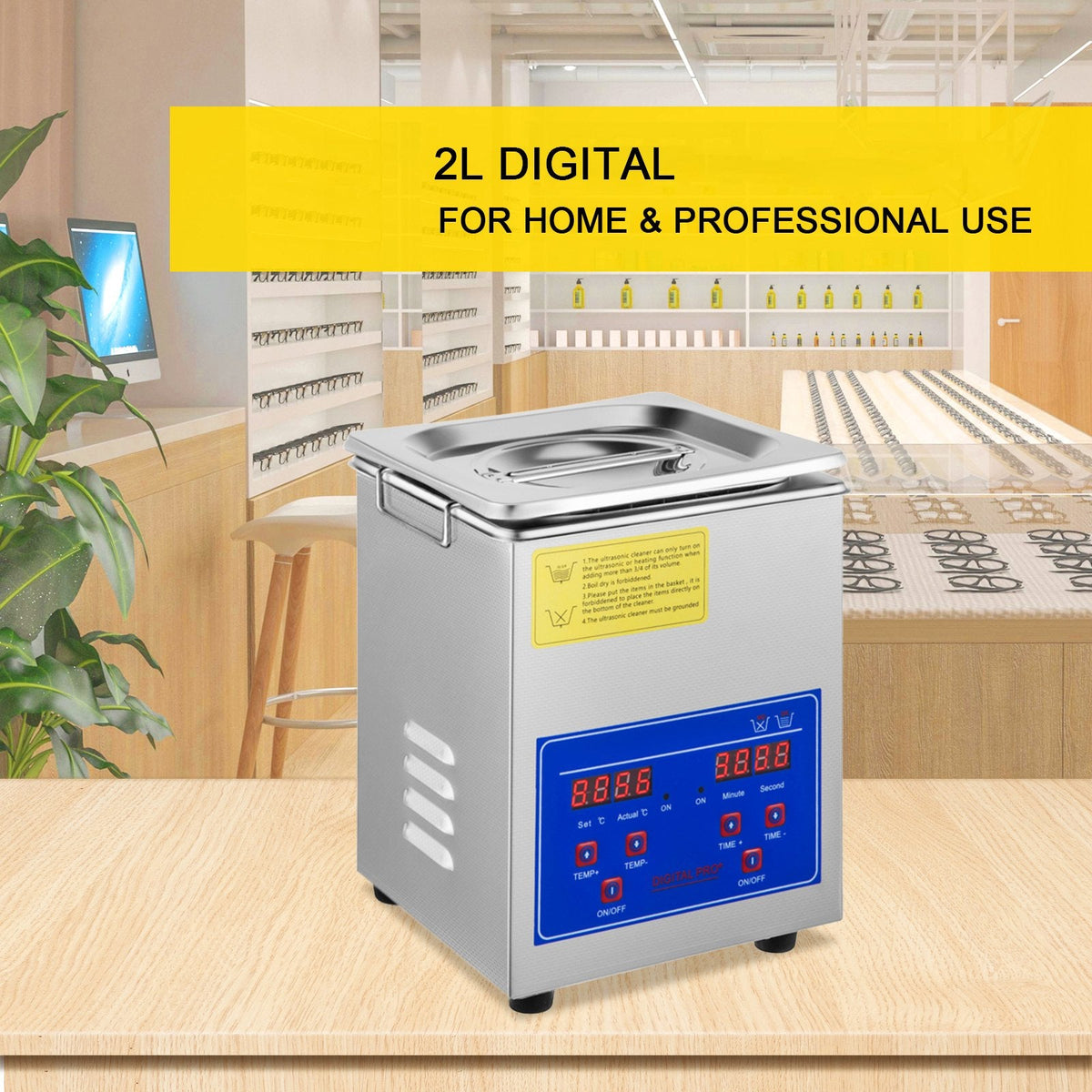 VEVOR 2L Ultrasonic Cleaner Machine Stainless Steel Ultrasonic
