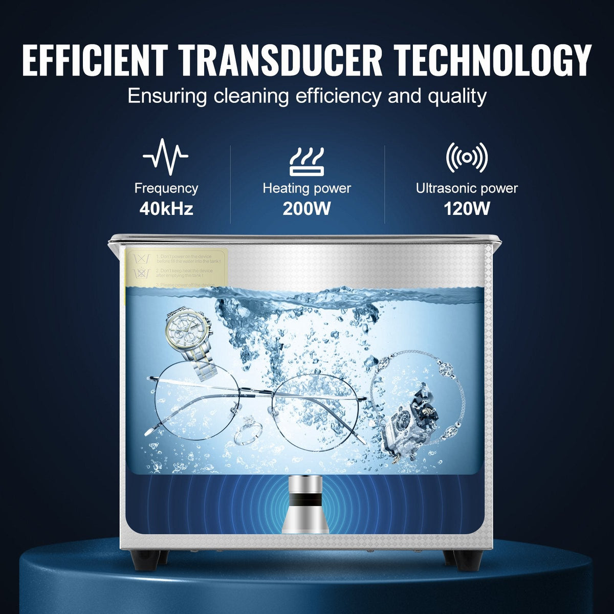 VEVOR Ultrasonic Cleaner with Digital Timer & Heater, Professional