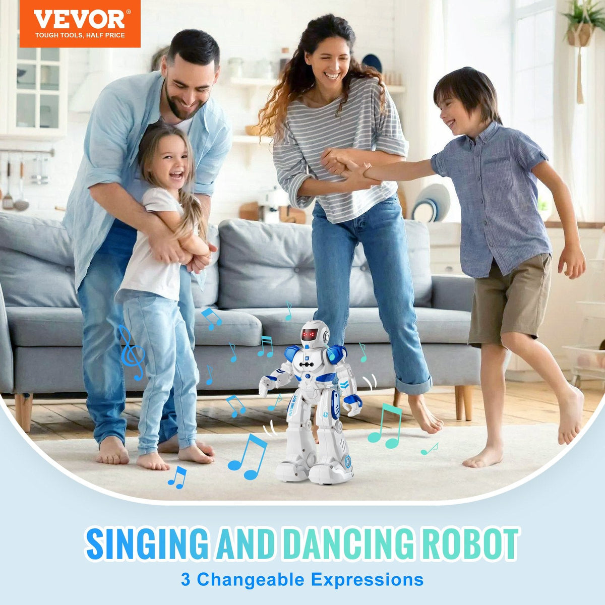VEVOR RC Robot Toys for Kids, Gesture Sensing Programmable Remote