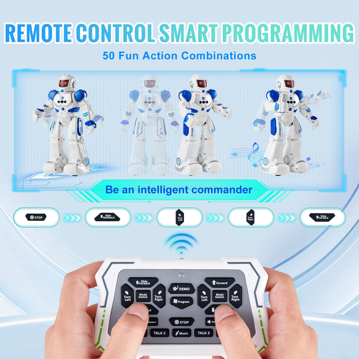 VEVOR RC Robot Toys for Kids, Gesture Sensing Programmable Remote