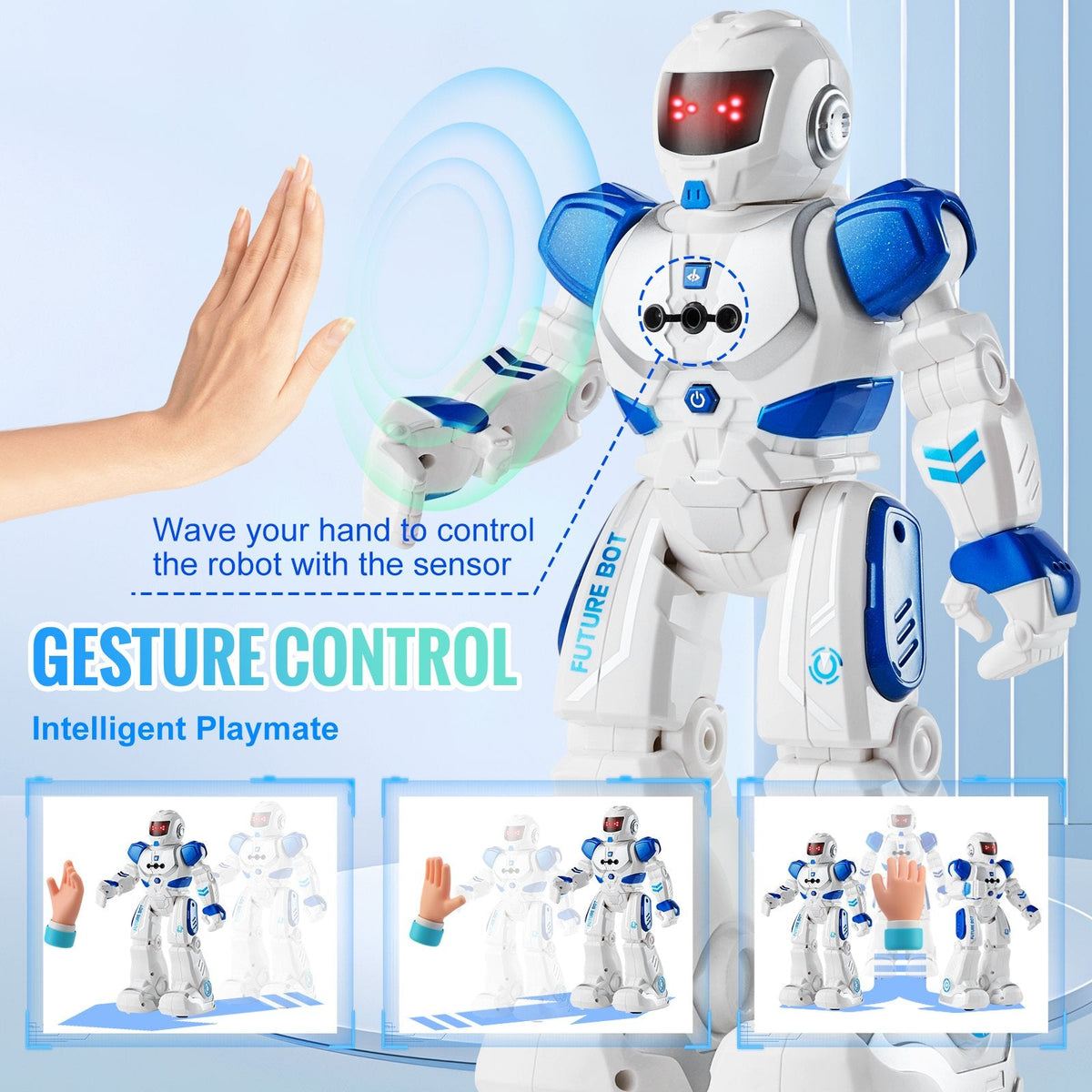 VEVOR RC Robot Toys for Kids, Gesture Sensing Programmable Remote