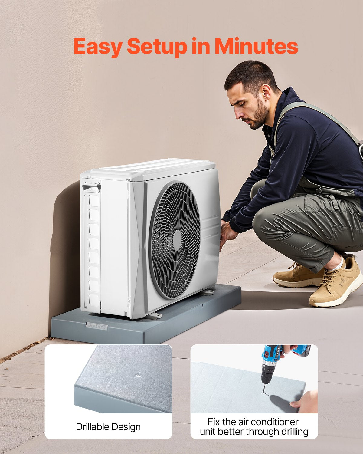 Mini Split Pad, for 9000-36000BTU Ductless Air Conditioner Heat Pump