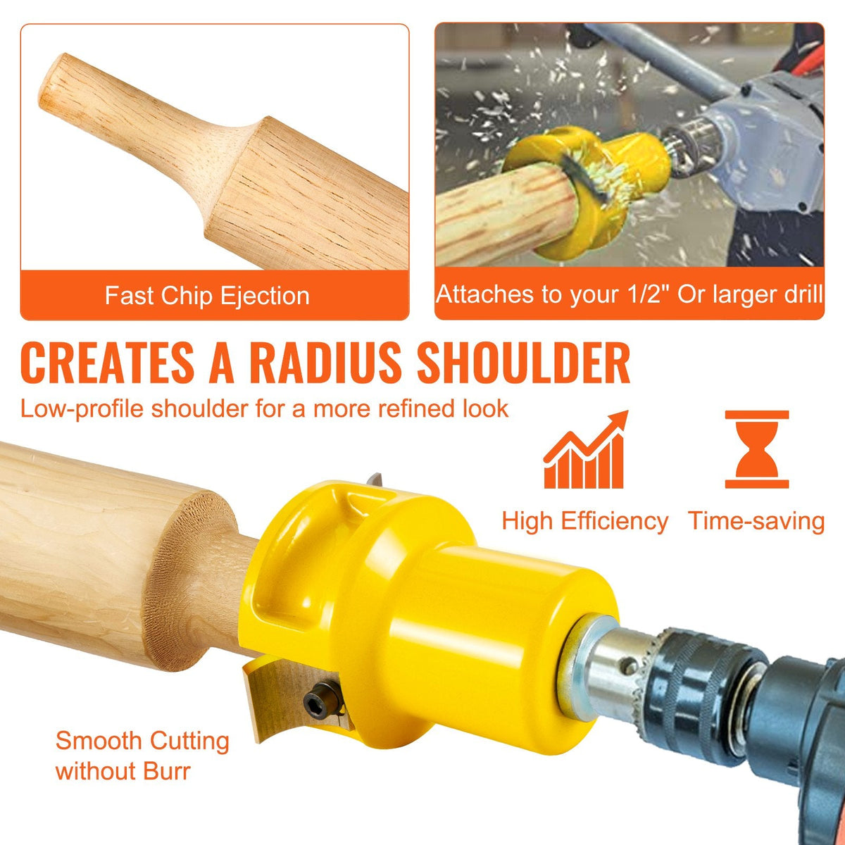 VEVOR Tenon Cutter, 1.5" / 38 mm Diameter, Premium Aluminum & Steel