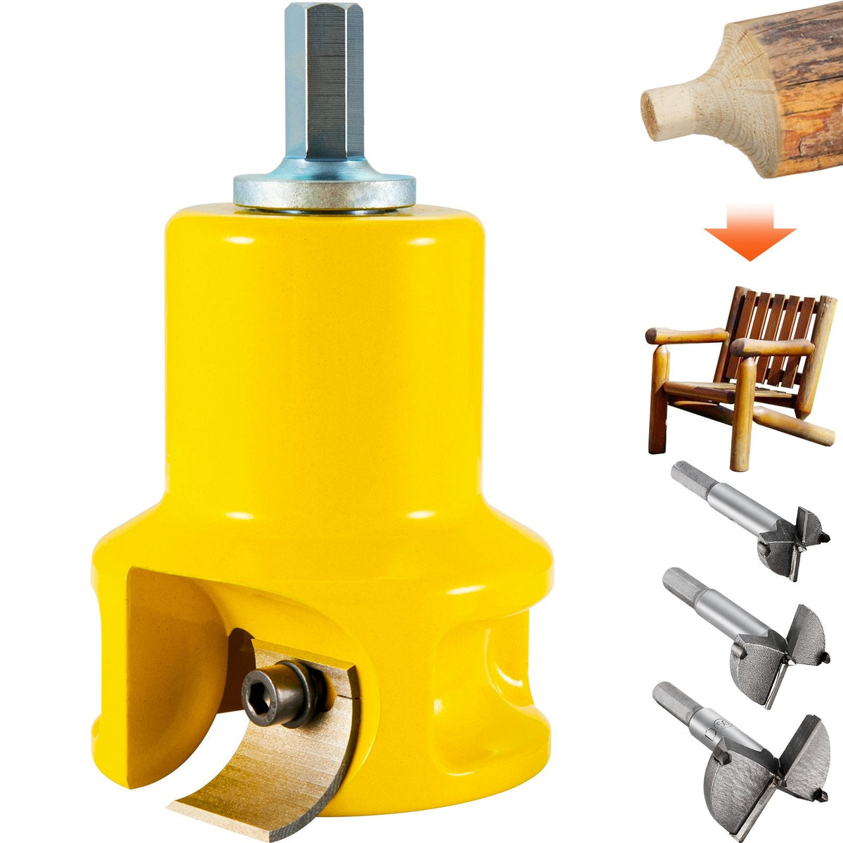 VEVOR Tenon Cutter, 1.5" / 38 mm Diameter, Premium Aluminum & Steel
