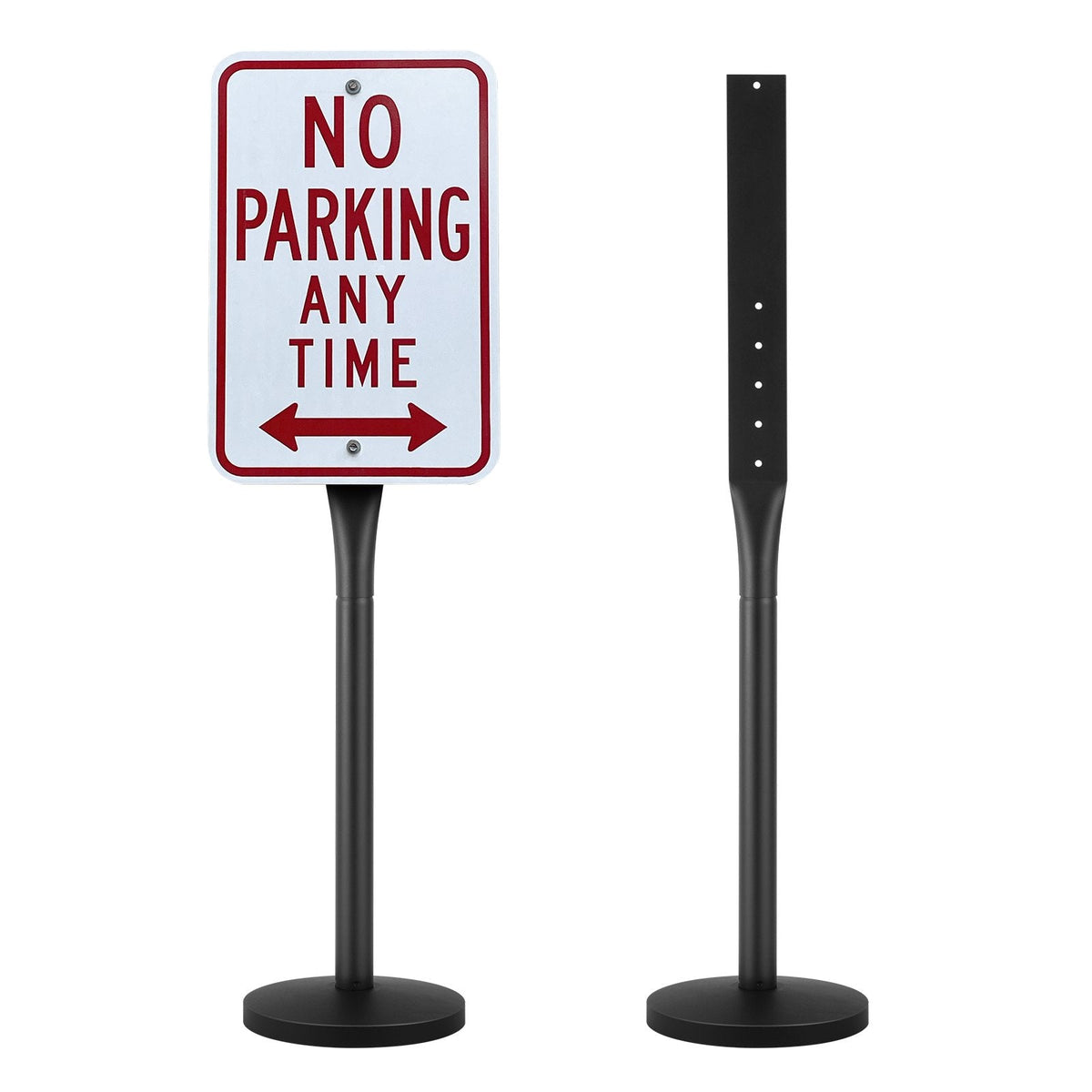 VEVOR Cast Iron Sign Post, 4 ft Portable Heavy Duty Steel Post Sign