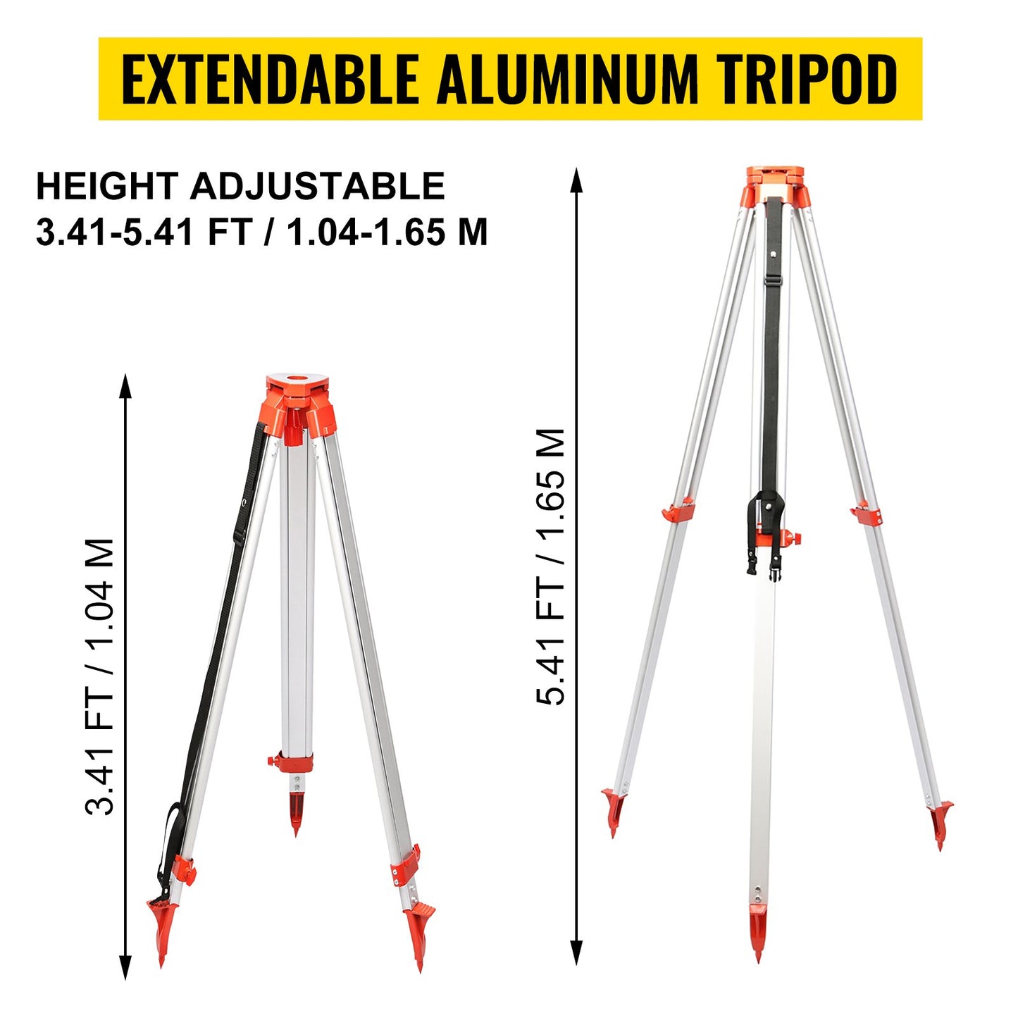 Green Rotary Laser Level Kit with Adjustable Tripod and 5M Staff, 500M
