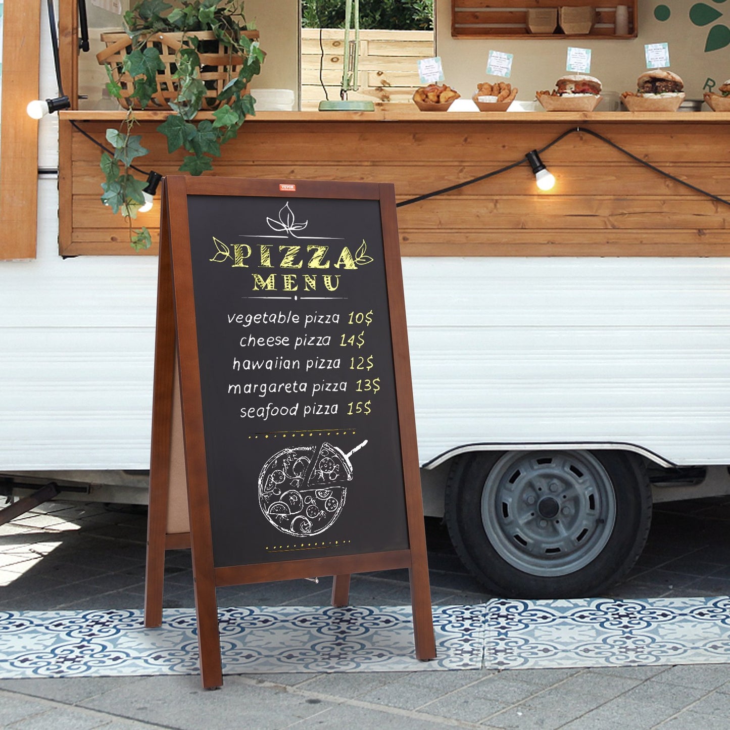 A Frame Chalkboard Sign, Double-Sided Sidewalk Signs, Freestanding