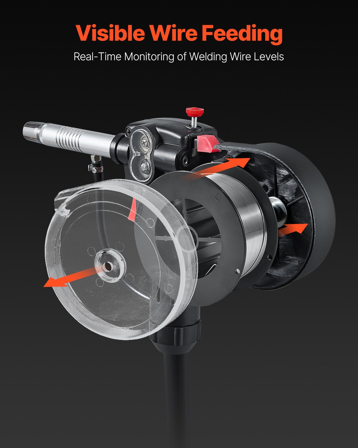 VEVOR 100Amp Spool Gun with 10FT Cable, Compatible with Hobart Handler