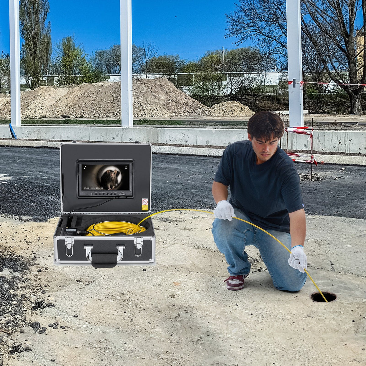 VEVOR Sewer Camera 2987 cm Self-Leveling Duct Camera with 512Hz