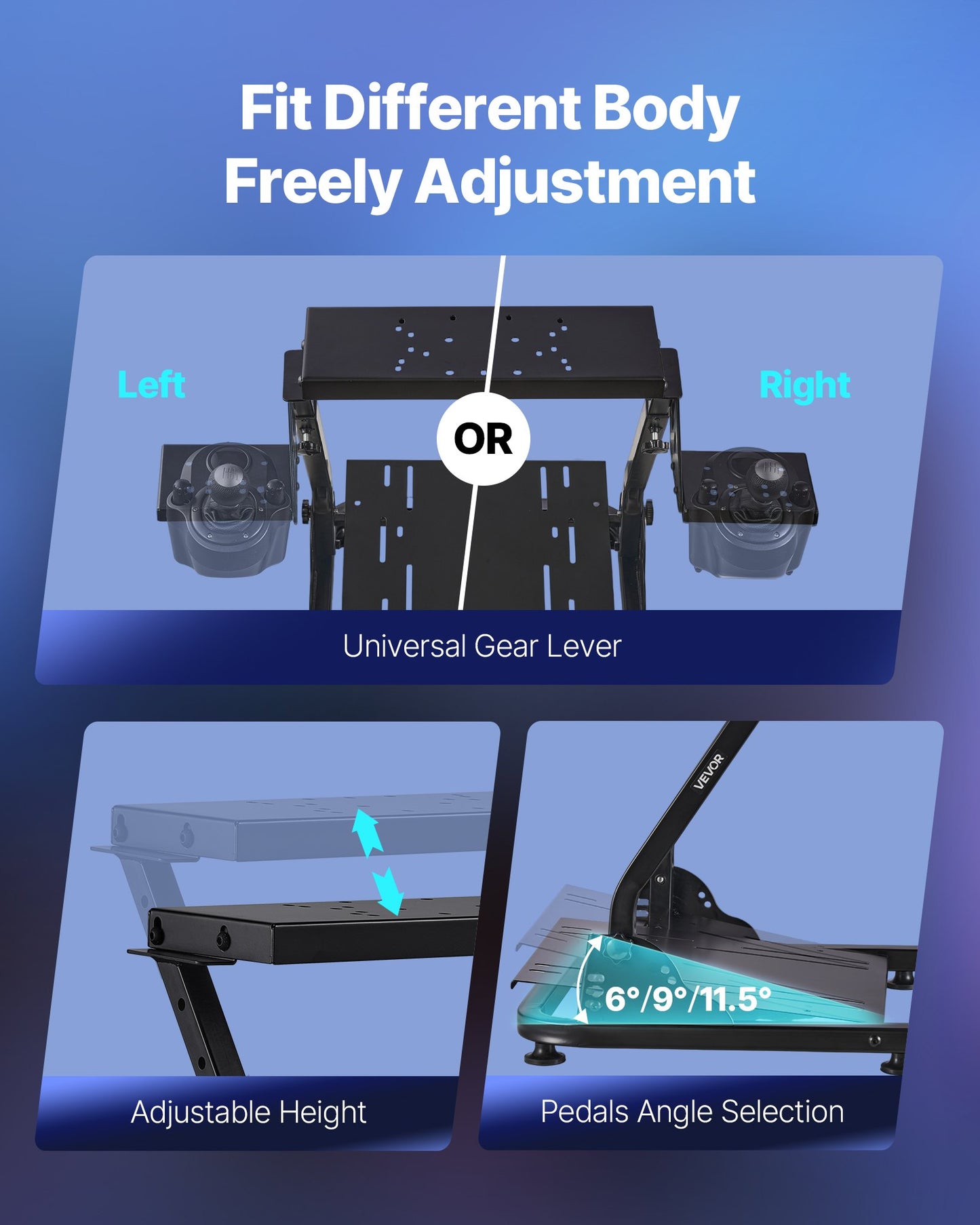 Racing Wheel Stand, Adjustable & Foldable Simulator Stand for Logitech