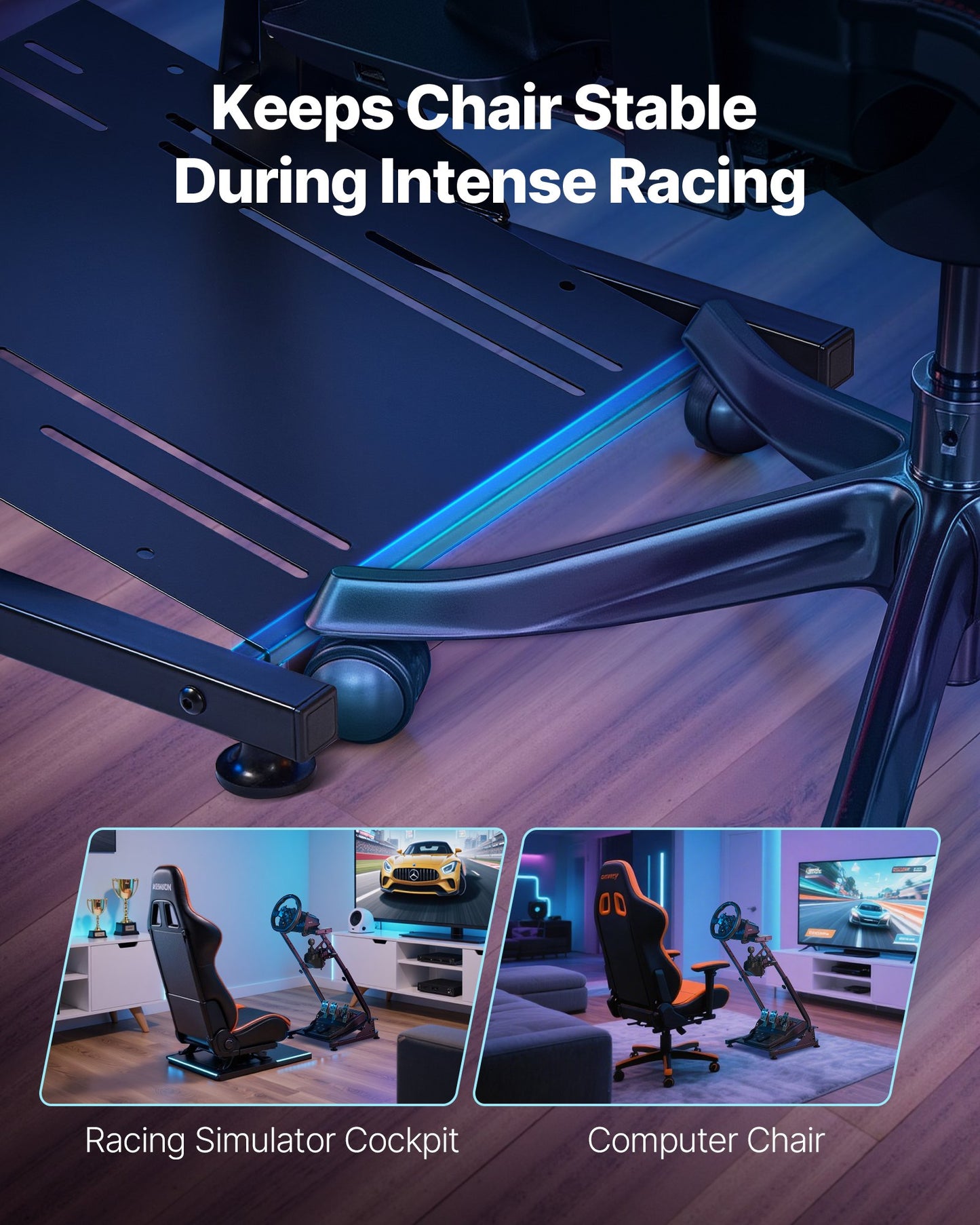 Racing Wheel Stand, Adjustable & Foldable Simulator Stand for Logitech