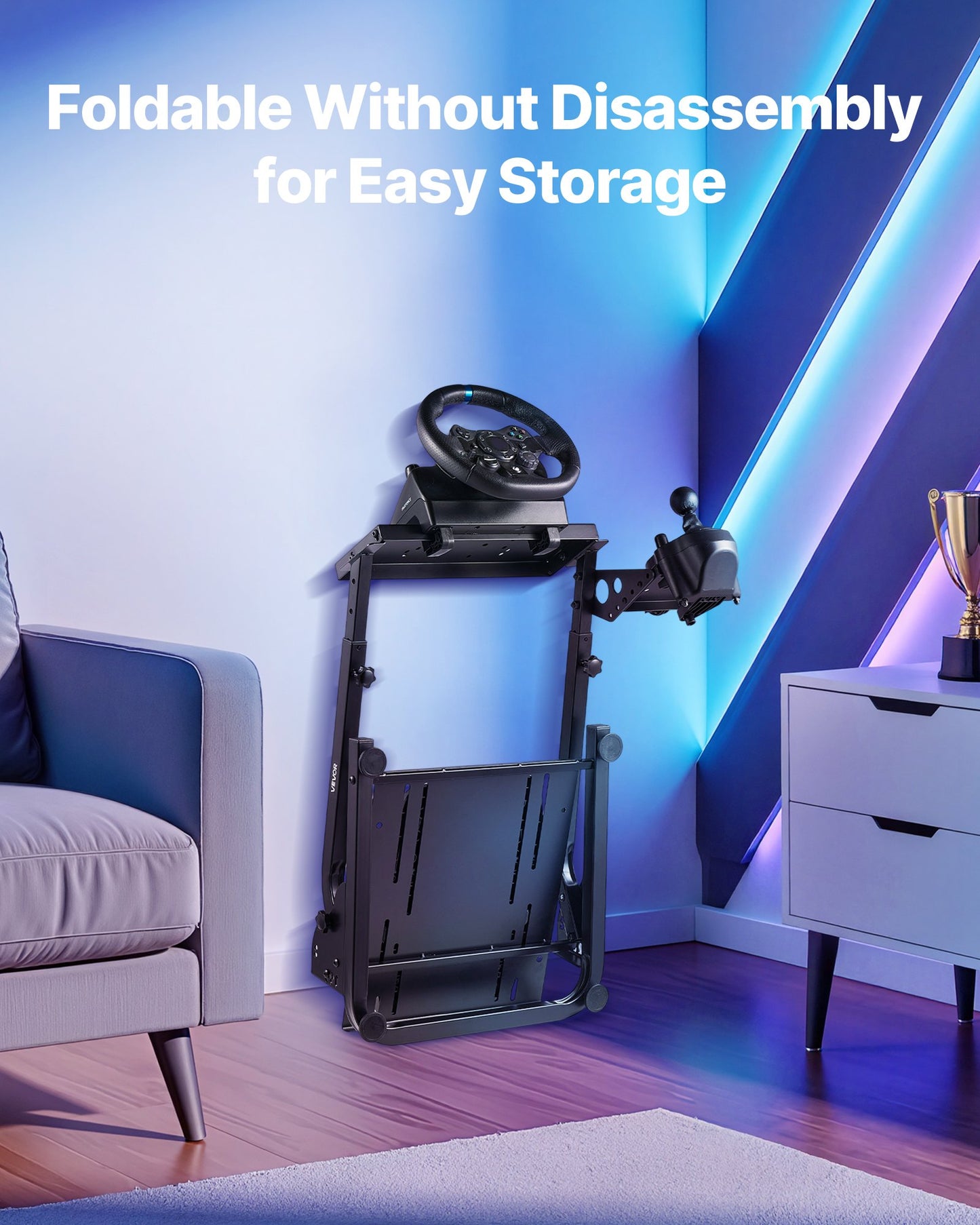 Racing Wheel Stand, Adjustable & Foldable Simulator Stand for Logitech