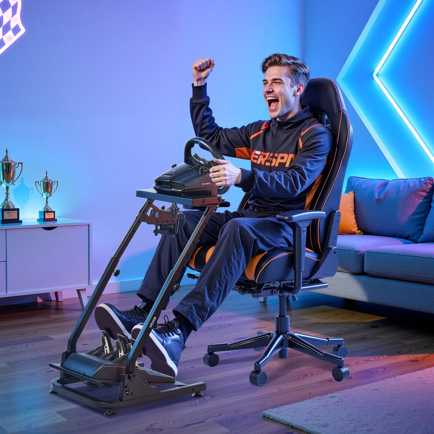 Racing Wheel Stand, Adjustable & Foldable Simulator Stand for Logitech
